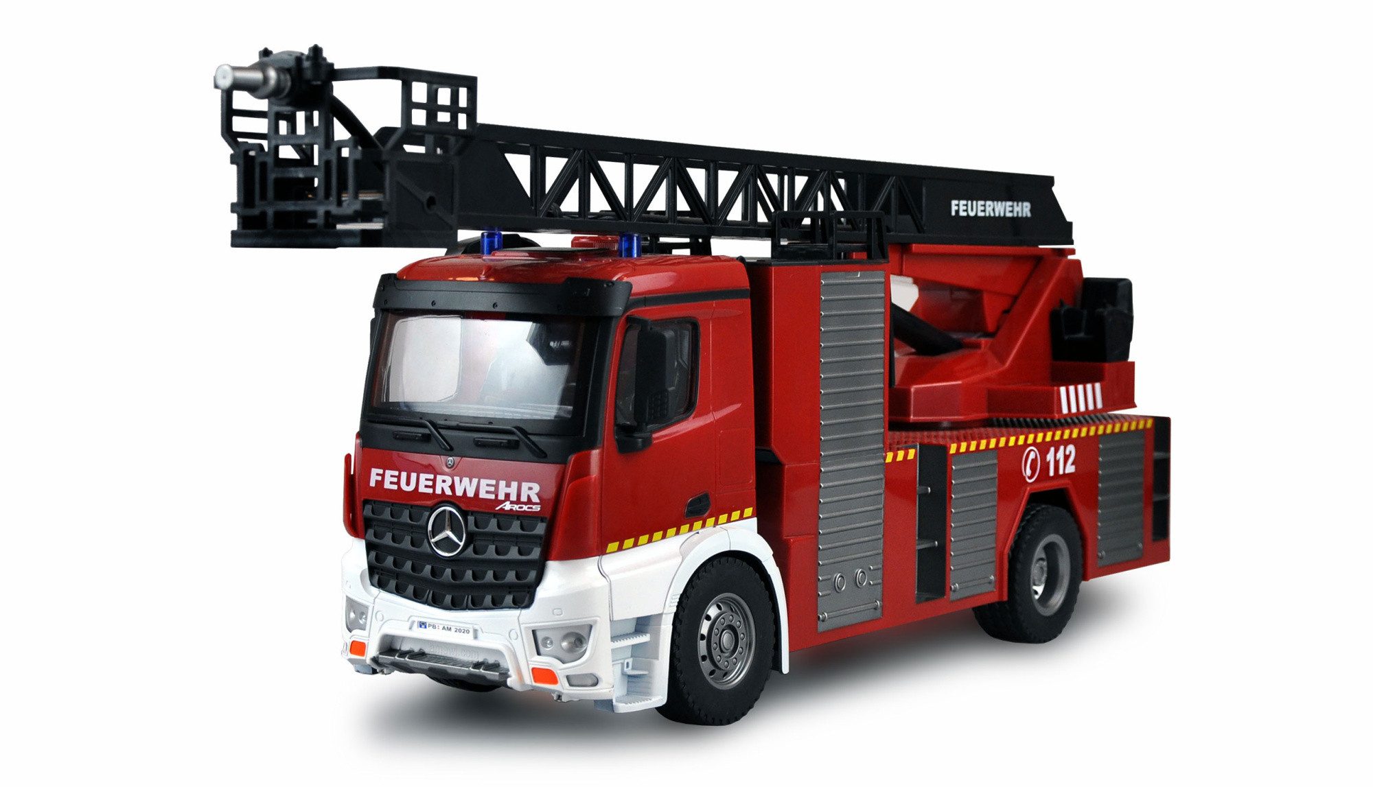 Amewi RC-Bagger Amewi RC Mercedes Benz Feuerwehr Drehleiterfahrzeug 1:18 RTR