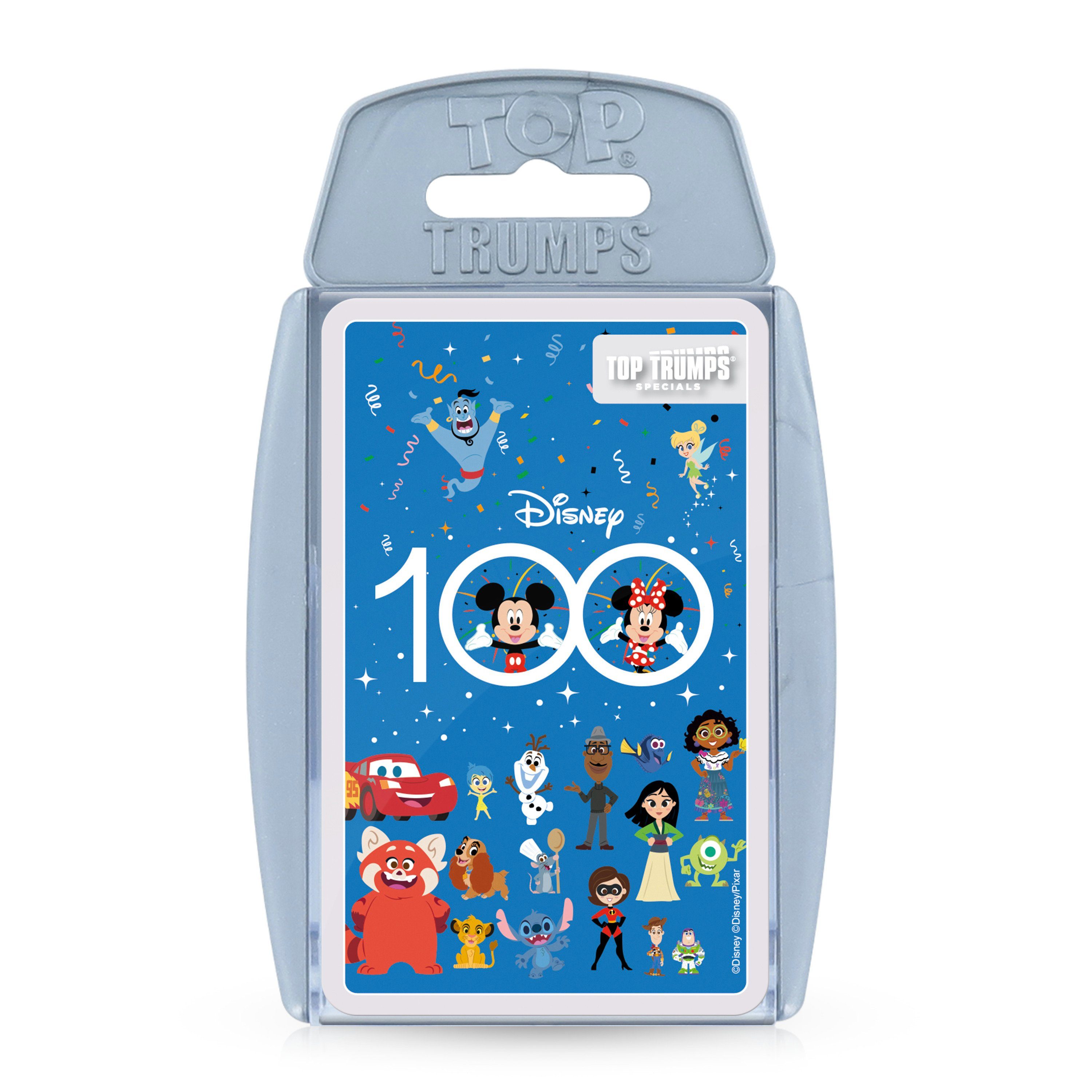 Winning Moves Spiel, Quartett Top Trumps - Disney 100