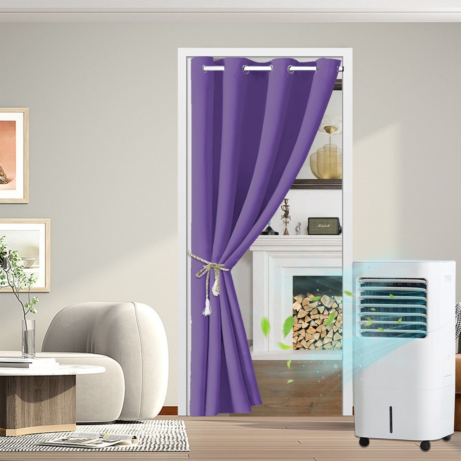 BYSURE Türvorhang (1 St), Ösen, blickdicht, Thermovorhang für Schlafzimmer, günstig online kaufen