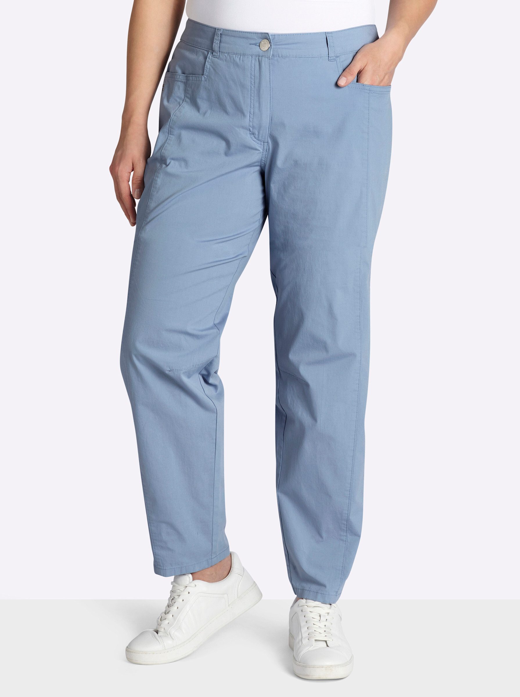 Sheego Jerseyhose Hose lang normal