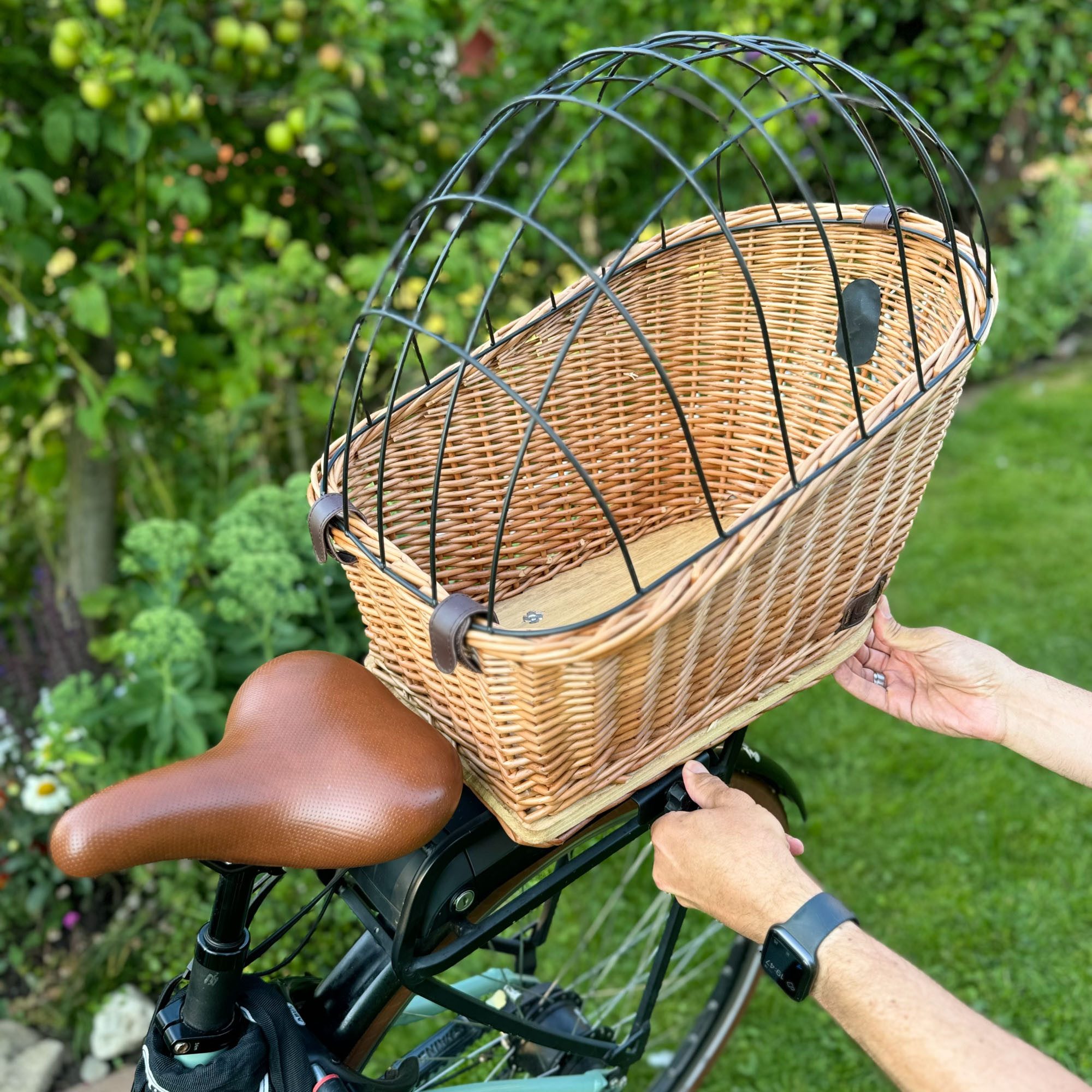 UNUS GARDEN Fahrradkorb Hundefahrradkorb Weide günstig online kaufen