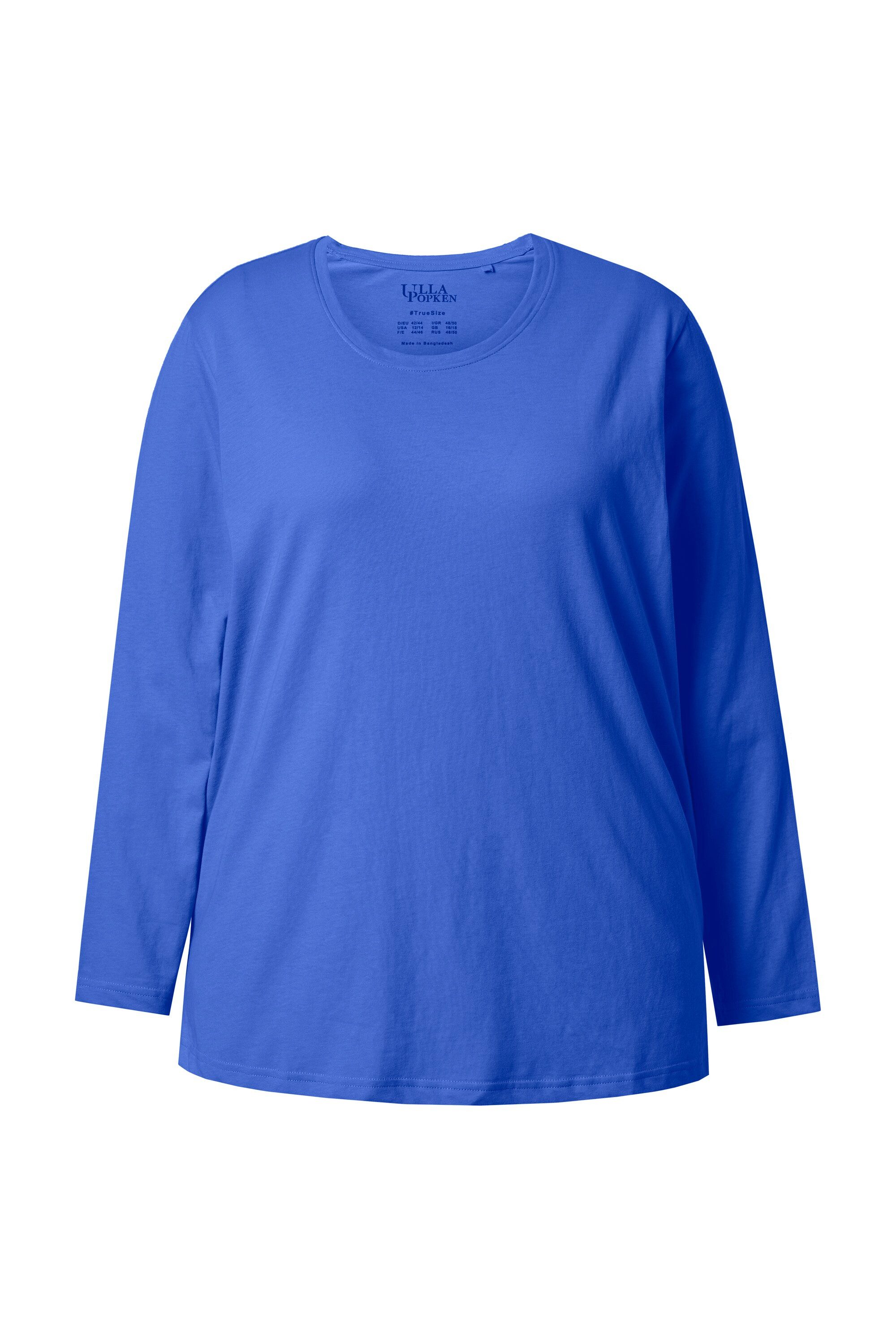 Ulla Popken T-Shirt Shirt Relaxed Rundhalsausschnitt Langarm günstig online kaufen