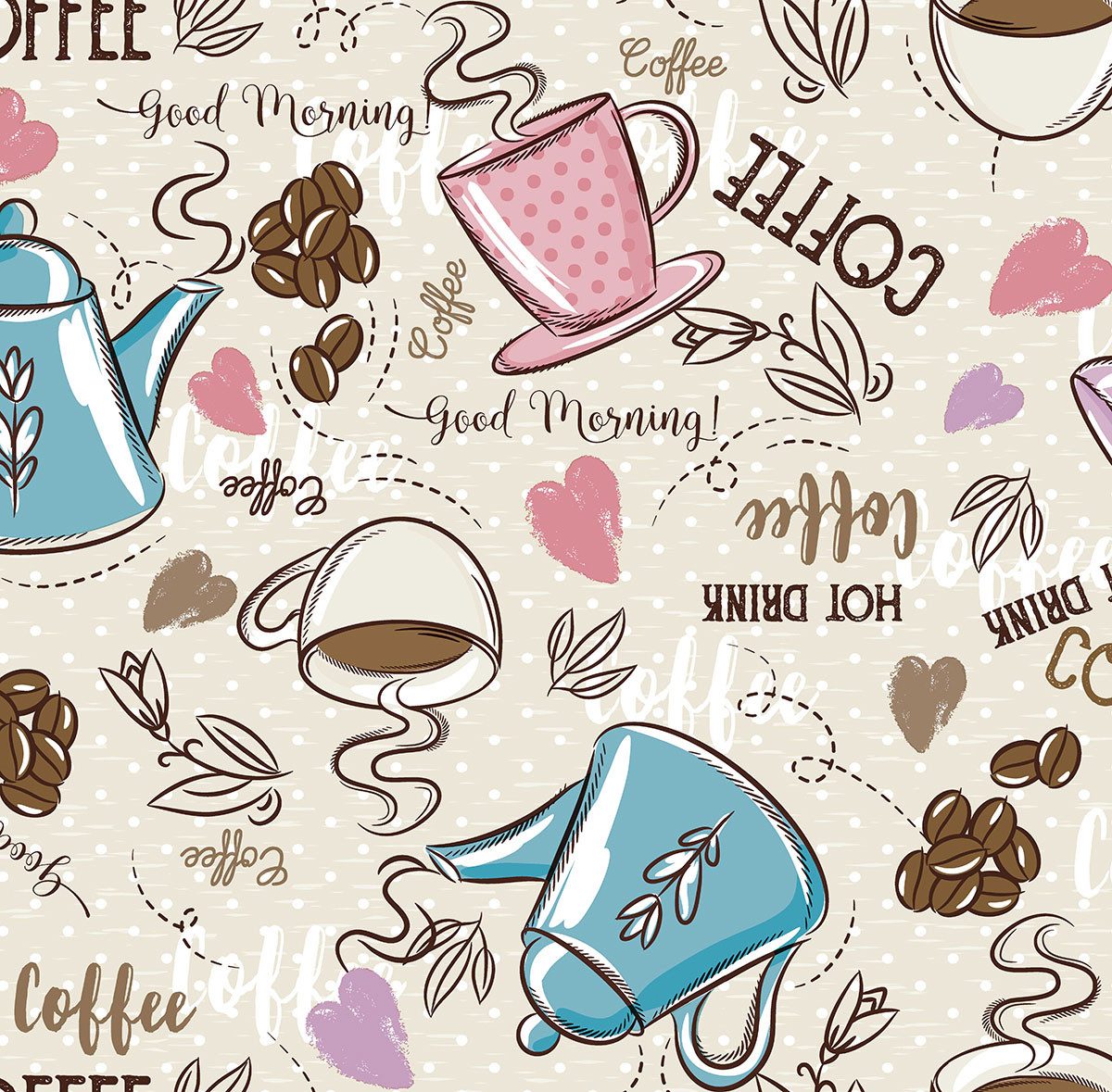 texpot Tischdecke PVC Wachstuch mit Kaffee günstig online kaufen