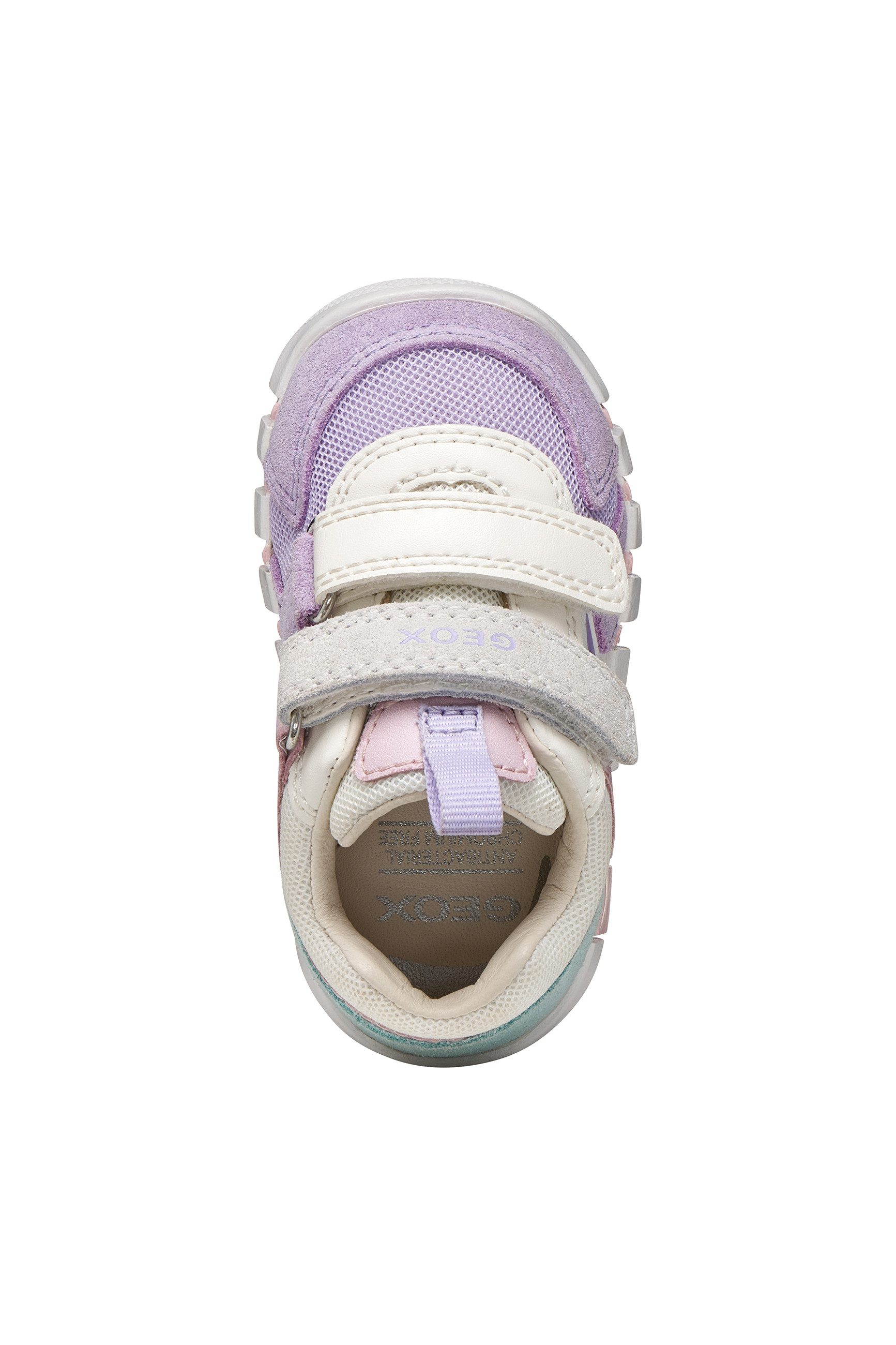 Geox B IUPIDOO GIRL Lauflernschuh Babyschuh mit pastellfarbenen Besätzen, Größenschablone zum Download