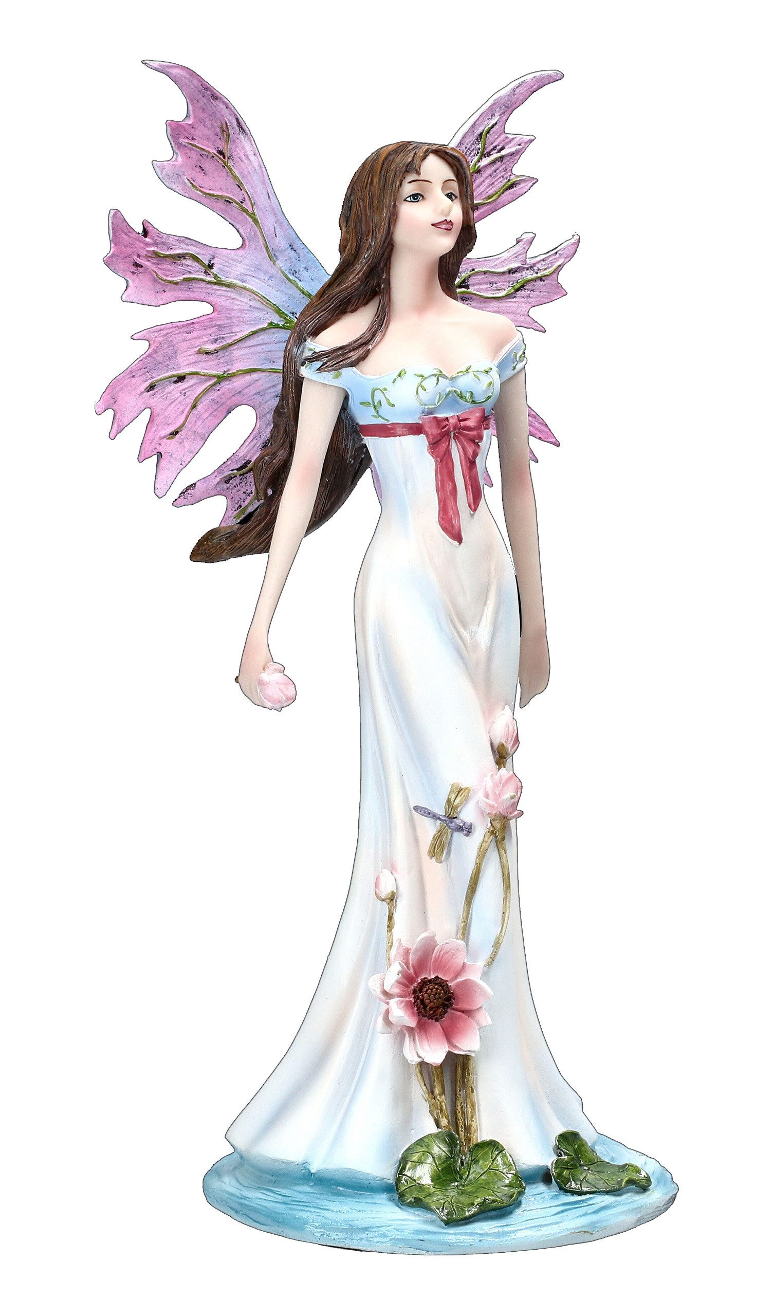 Figuren Shop GmbH Dekofigur Elfen Figur - Fauna mit rosa Flügeln - Fantasy Fee Deko