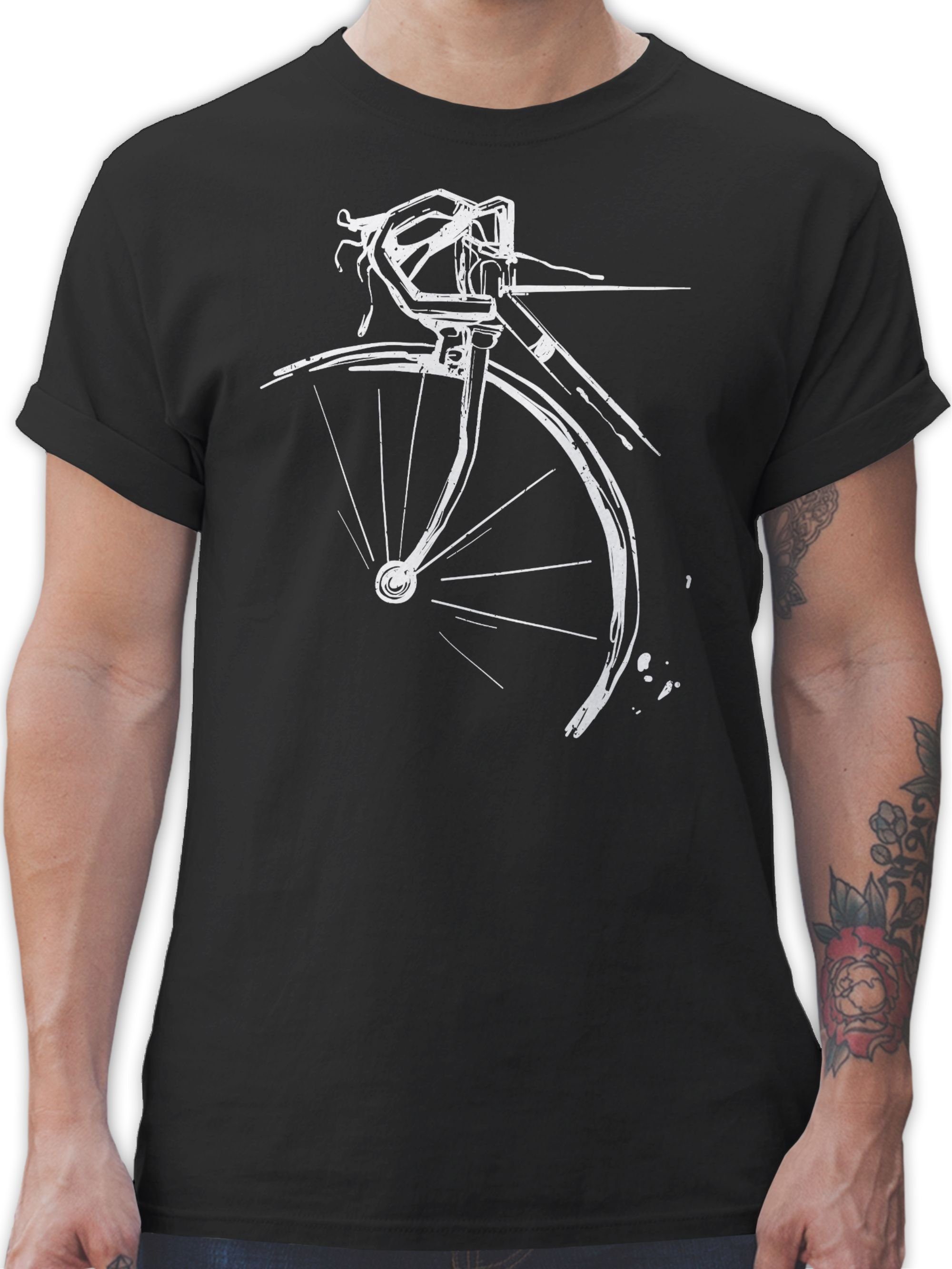 Shirtracer T-Shirt Fahrrad Rennrad Fahrrad Bekleidung Radsport 02 Schwarz