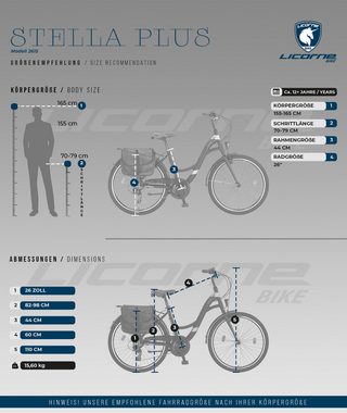 Licorne Bike Cityrad Licorne Bike Stella Plus Premium City Bike in Zoll Aluminium Fahrrad