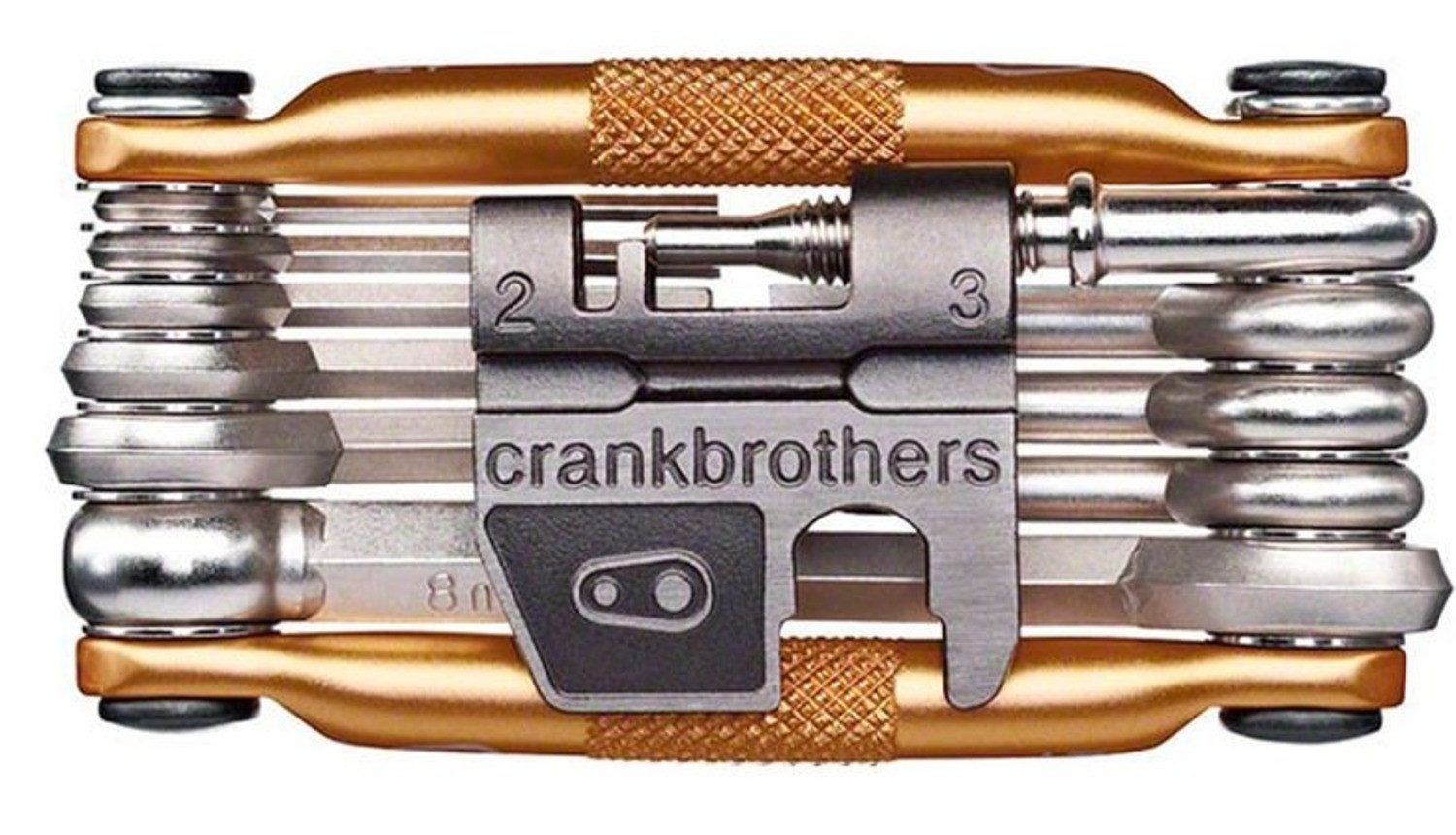 crankbrothers Multitool Fahrrad Werkzeug M17/gold, Reparatur, MTB, Trecking - edel