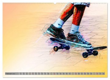 CALVENDO Wandkalender Skateboarding - extrem cool (Premium, hochwertiger DIN A2 Wandkalender 2023, Kunstdruck in Hochglanz)