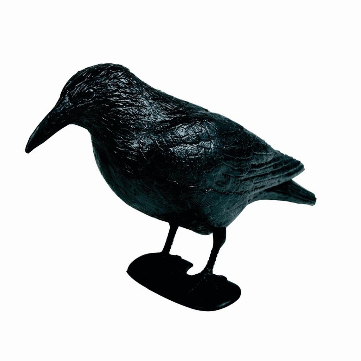 Siena Garden Tierabwehr-Attrappe Rabe Kunststoff 38cm schwarz mit Stab + Füßen, im Polybeutel