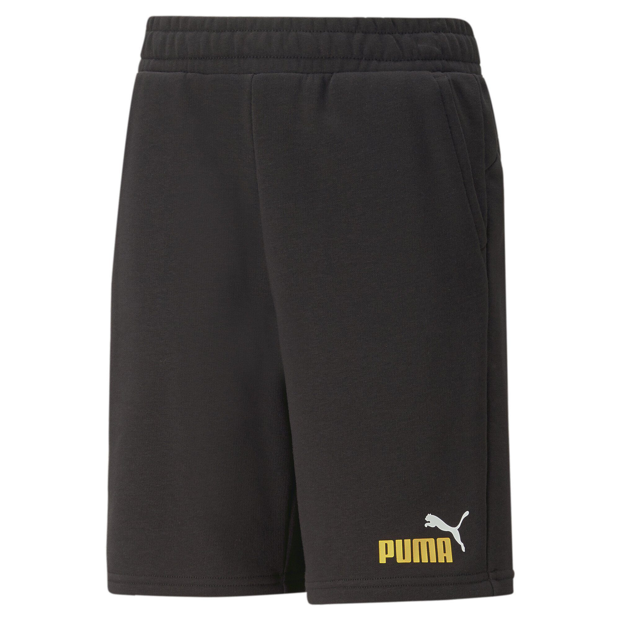 PUMA Sporthose Essentials+ Two-Tone Shorts Jungen Black Mustard Seed