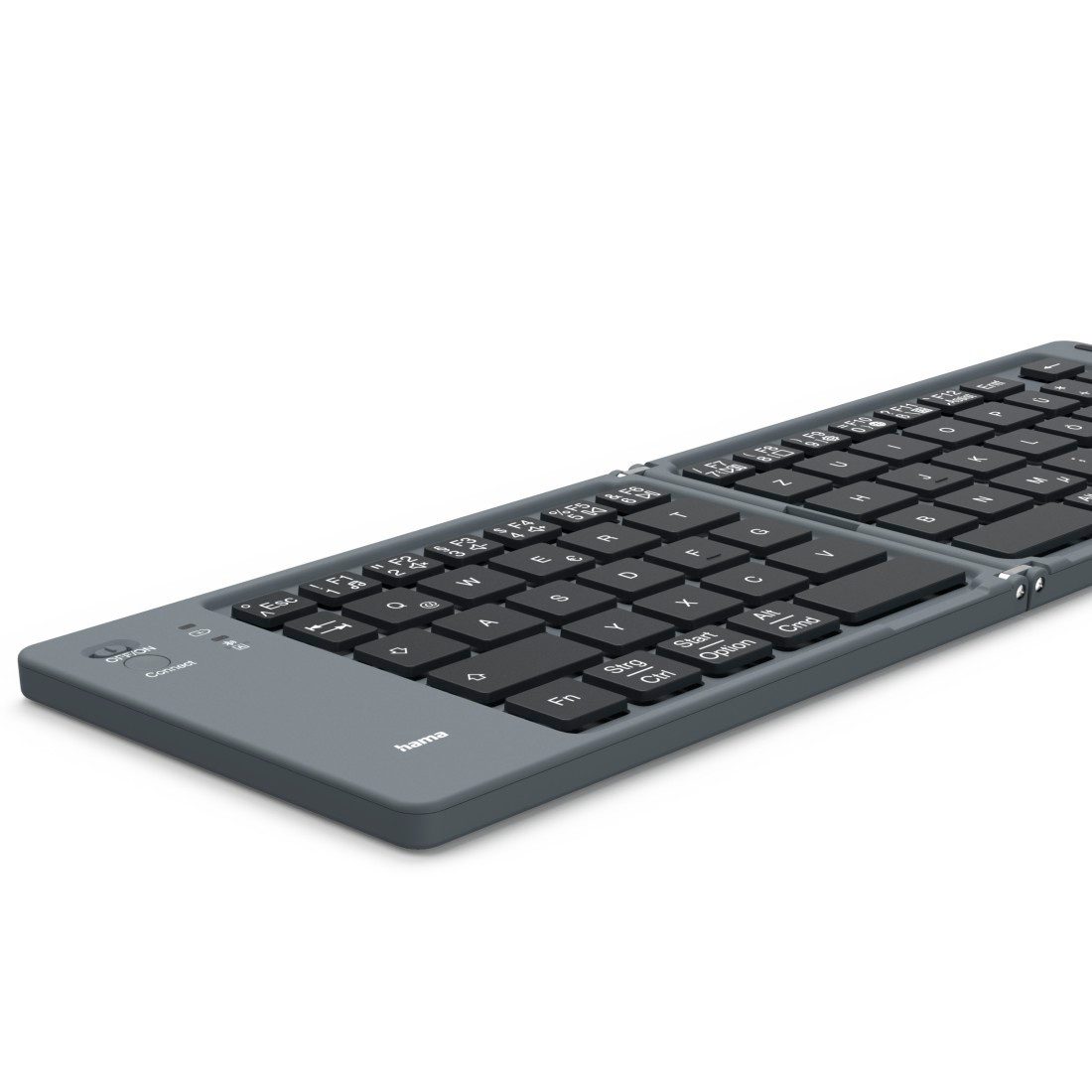 Hama Faltbare Tastatur (Mini-Tastatur Bluetooth, Wireless, für Tablet/iPad) Ultra-Slim-Bluetooth-Tastatur (kompakt, universell einsetzbar, robust)