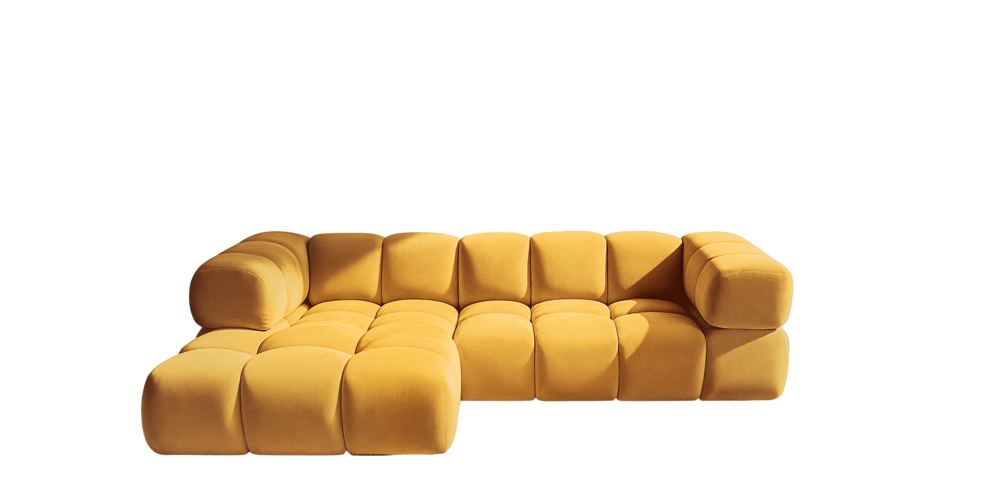Kaiser Möbel Ecksofa luxuriöses Velours-Sofa im Stoff Bluvel modernes AVERRO, Premium-Velours Bluvel,Weiche abgerundete „Bubble“-Formen