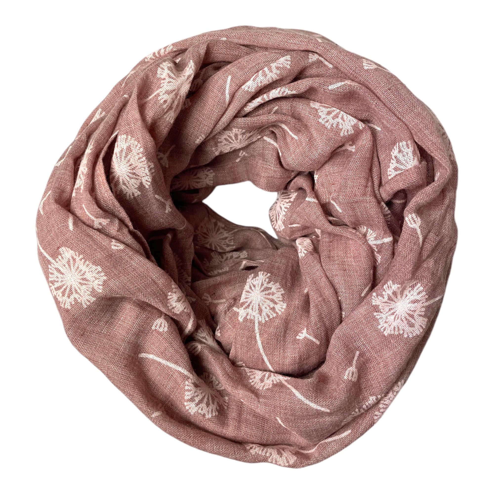 Taschen4life Loop Damen Sommer Schal SS-731 mit Pusteblumen print, Trend Muster, Farbwahl, Tücher & Schals