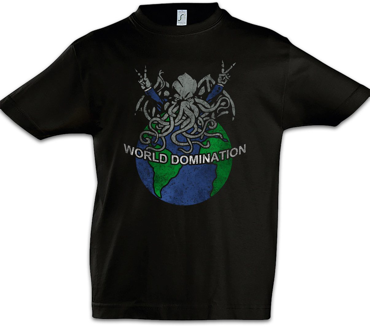 Print-Shirt Cthulhu World Domination Kinder T-Shirt Call Horror Arkham H. P.