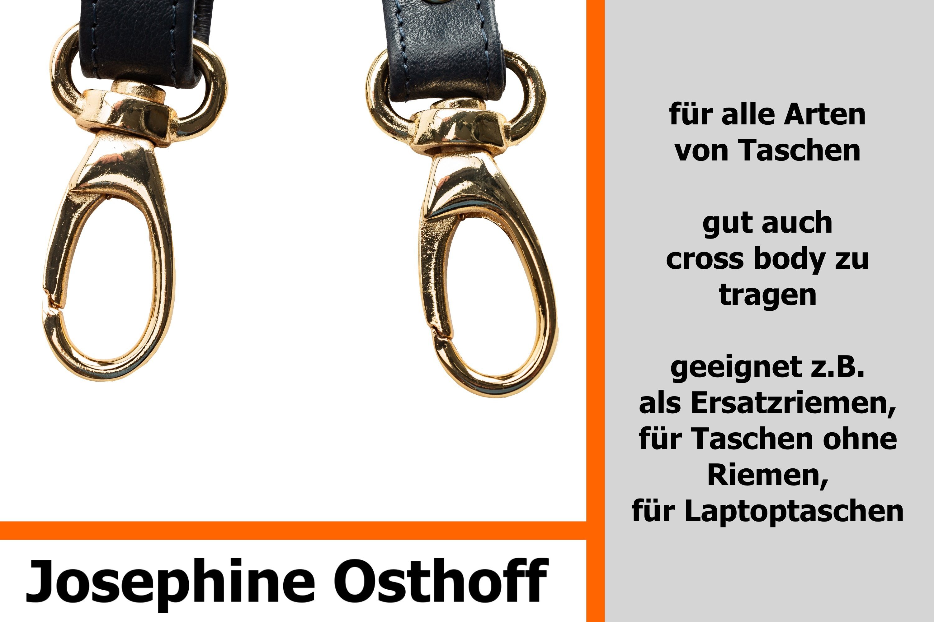 Josephine Osthoff Schulterriemen Schulterriemen 2 cm marine/gold – Bild 5 von 5