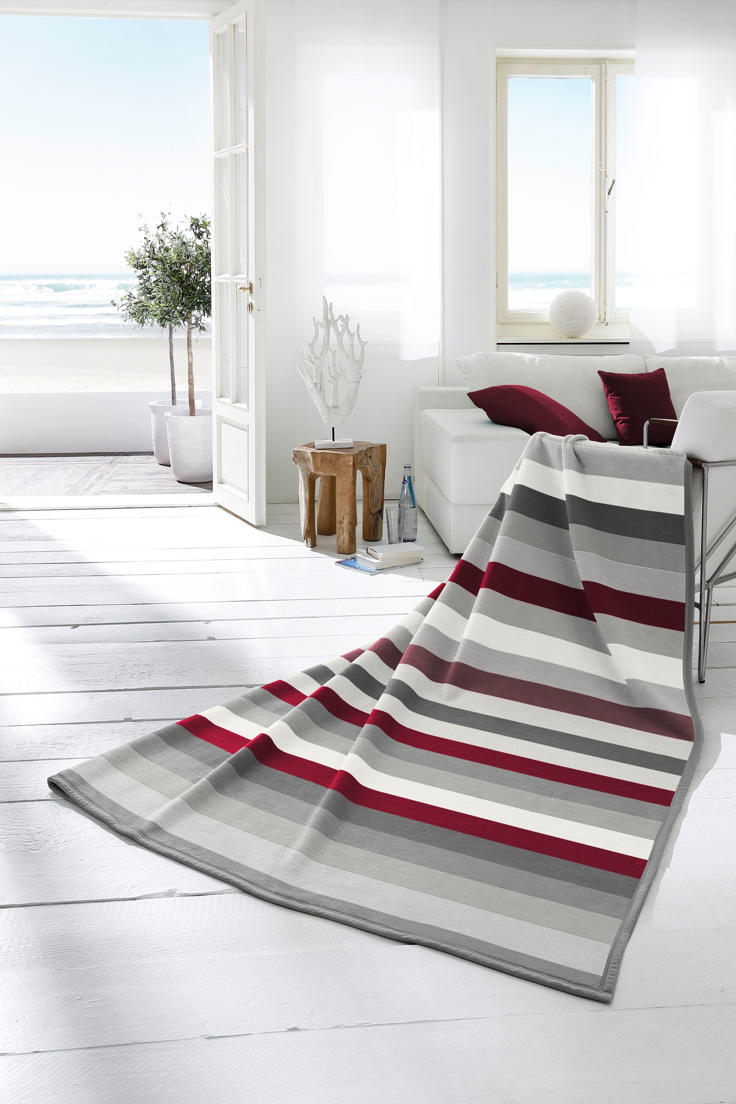 Wohndecke My Home, my home, mit hohem Baumwollanteil, made in Germany günstig online kaufen