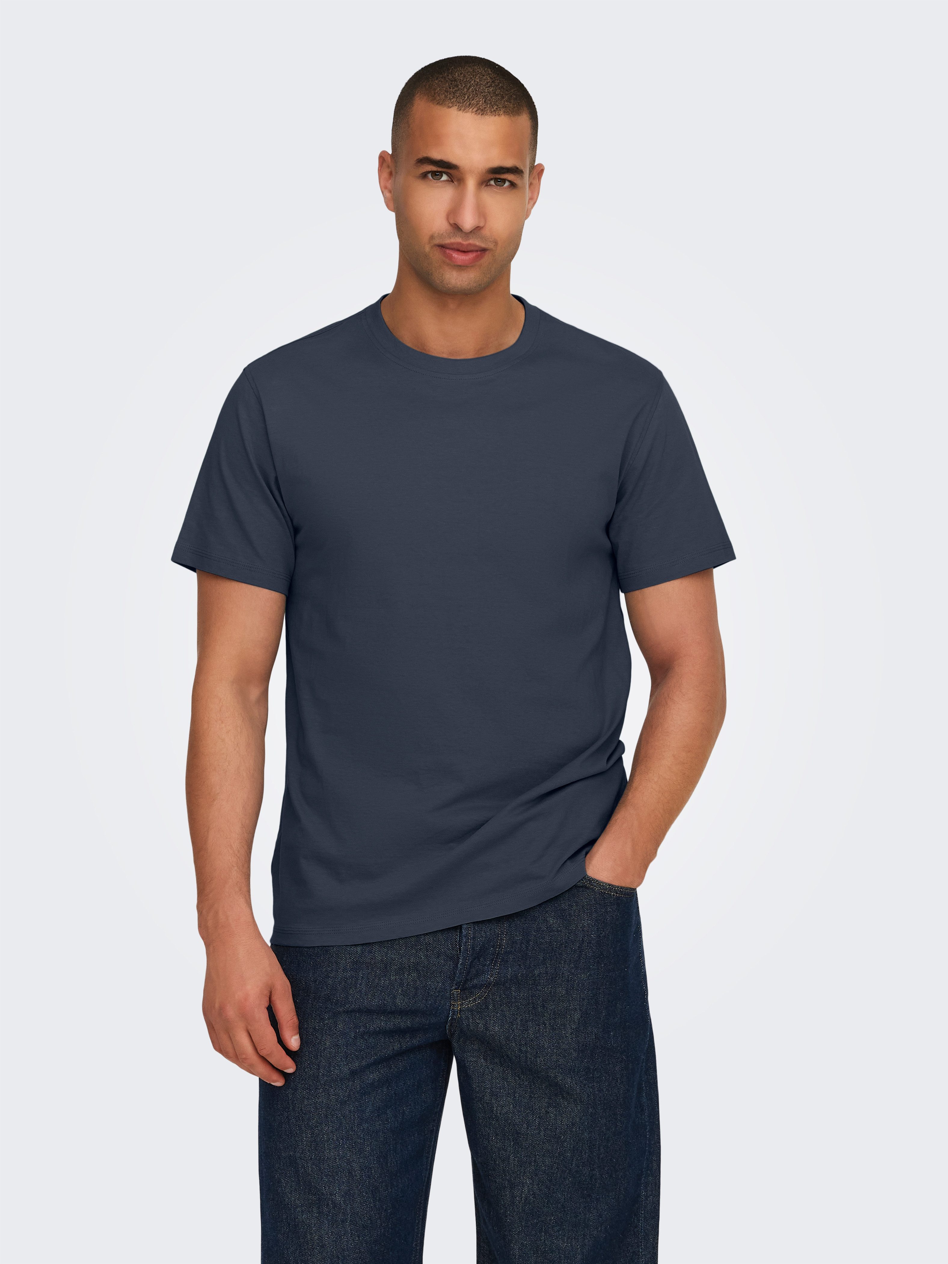ONLY & SONS Rundhalsshirt ONSMAX LIFE REG SS STITCH TEE günstig online kaufen