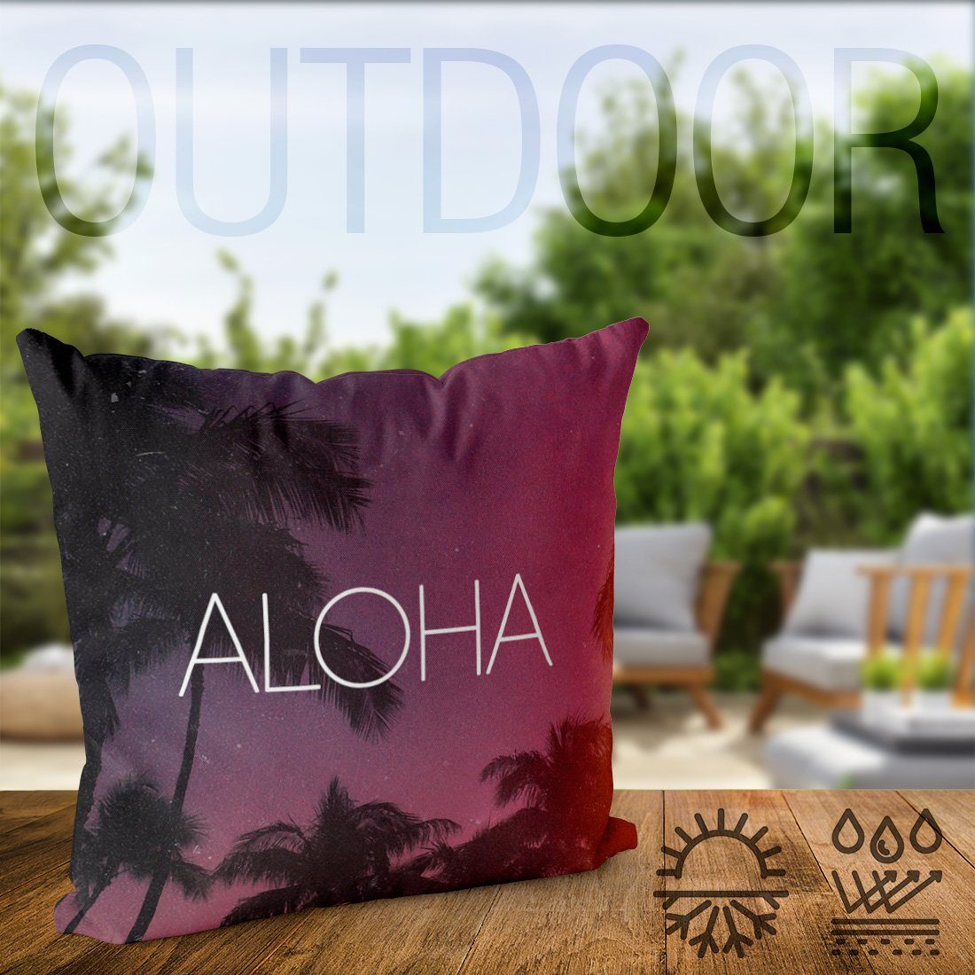 ibiza Outdoor Indoor festival sonnenuntergang Sommer hipster Aloha Kissenbezug, VOID,