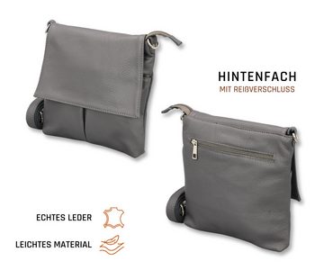 Adel Bags Schultertasche ELLA Umhängetasche für Damen mit 2 Riemen, echtes Leder, hergestellt in Italien