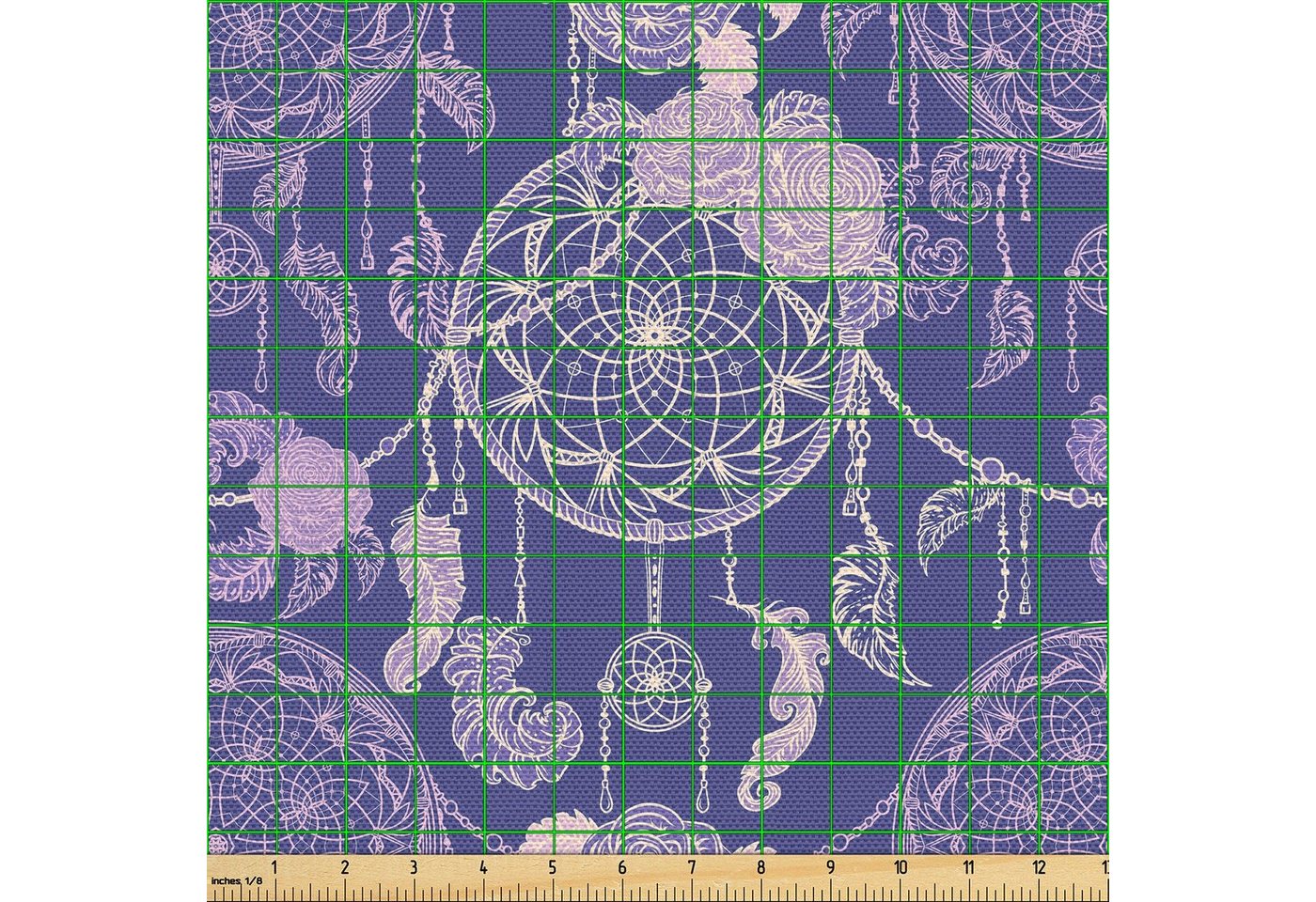 Thumbnail - Abakuhaus Stoff Schön Gewebten Stoff für Polster und Wohnaccessoires, Boho floral Dreamcatchers