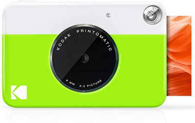 Kodak Printomatic Green Sofortbildkamera (5 MP, Vollfarbdrucke auf ZINK 2x3-Fotopapier mit Sticky-Back-Funktion)