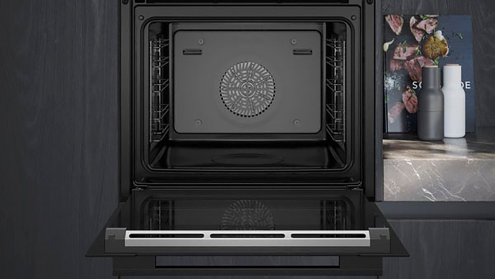 SIEMENS Dampfbackofen iQ700 HS736G3B1, mit Teleskopauszug nachrüstbar, ecoClean, cookControl Pro Funktion für automatische Gerichtzubereitungen