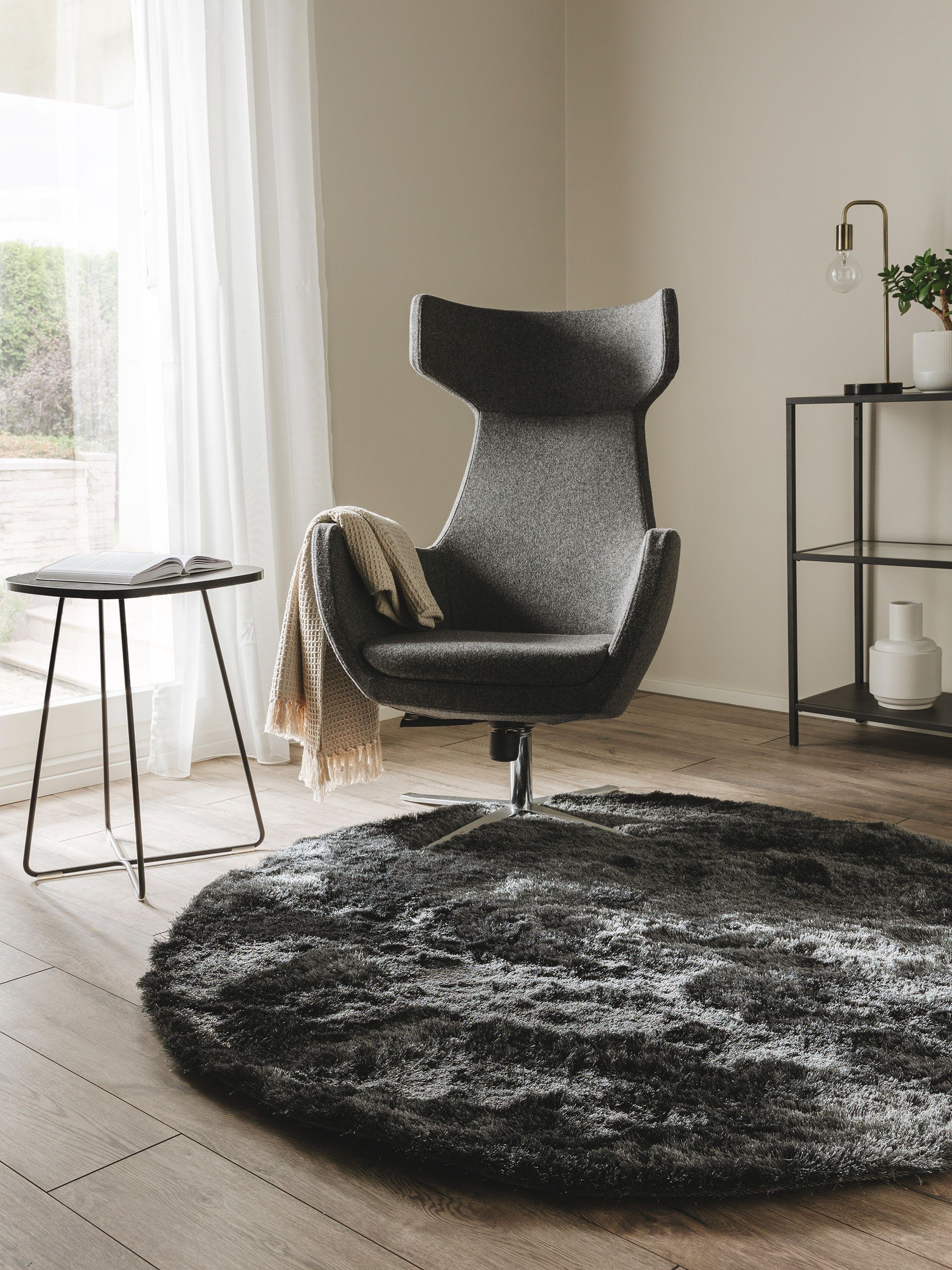 benuta Teppich Whisper, rund, Höhe: 31 günstig online kaufen