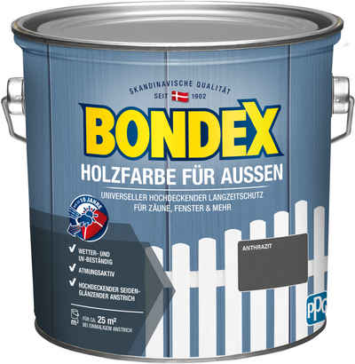 Bondex Wetterschutzfarbe Holzfarbe für Außen, 2,5 oder 7,5 l, Langzeitschutz, Hochdeckend
