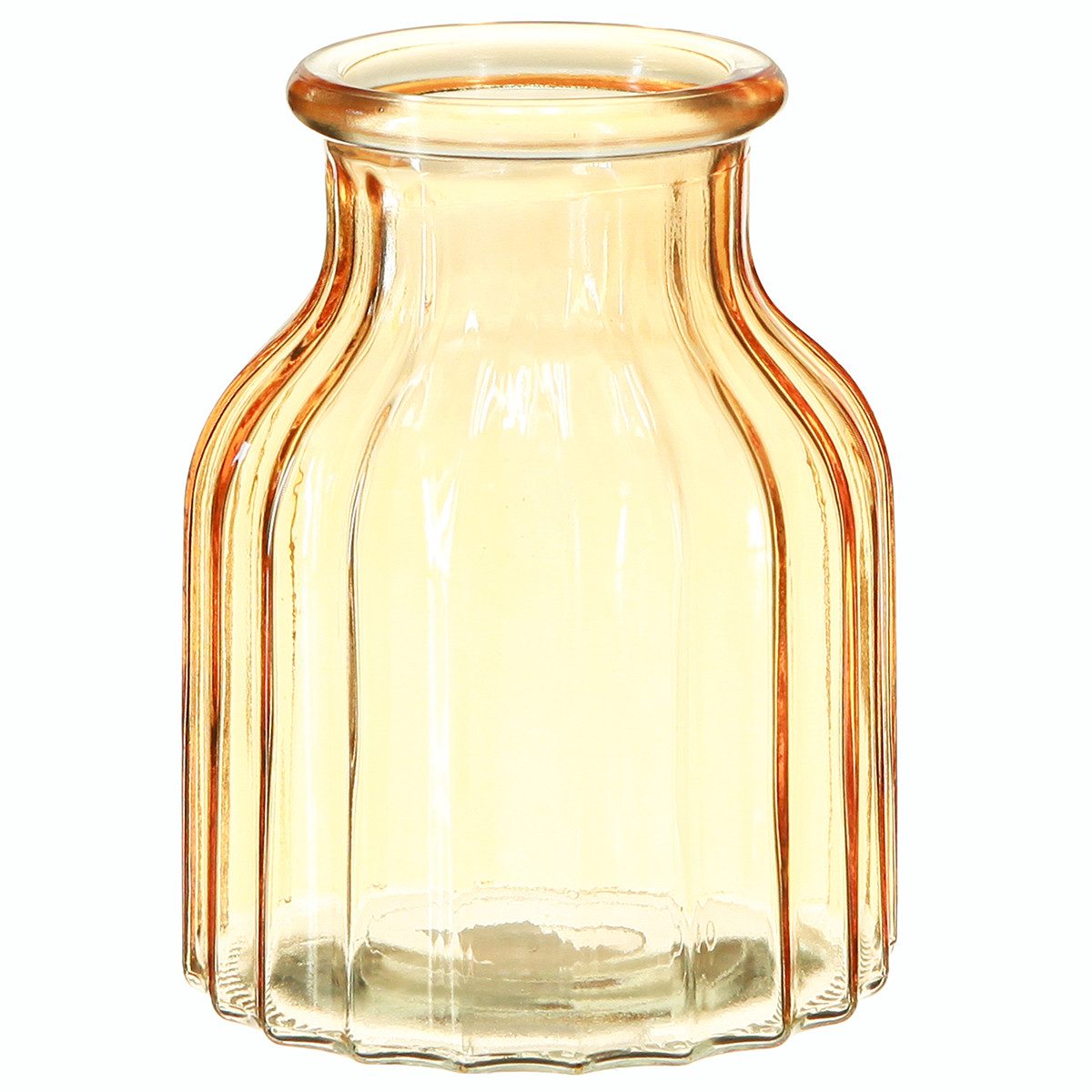 Florists Products Tischvase Glas Blumenvase Retro Orange Ø11 H14,5 2er Set Dekoration, 2 Stück