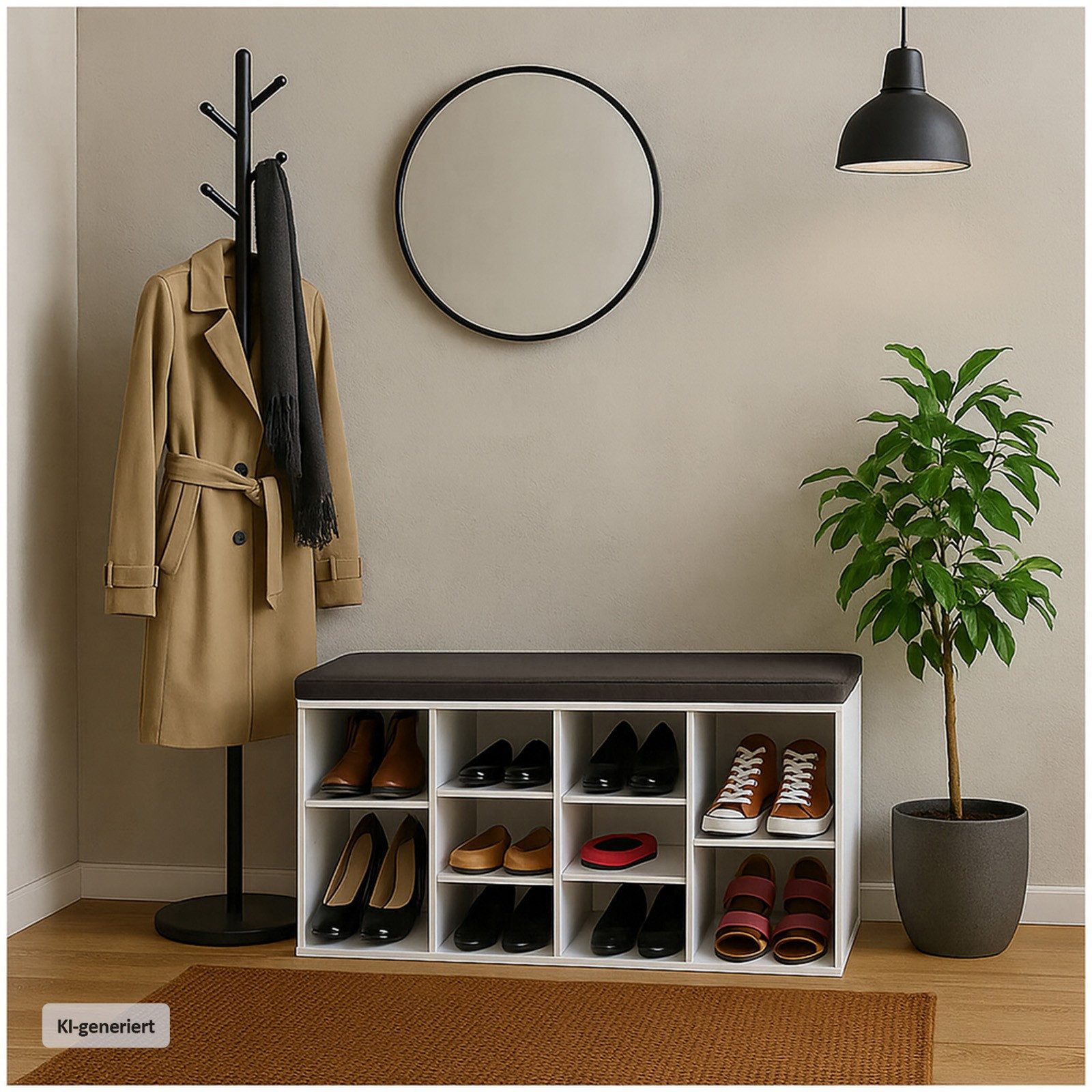 HTI-Living Schuhbank Schuhbank Katja1 (1 Stück, 1-St., 1 Schuhbank mit Kissenauflage), Schuhregal 10 Fächer