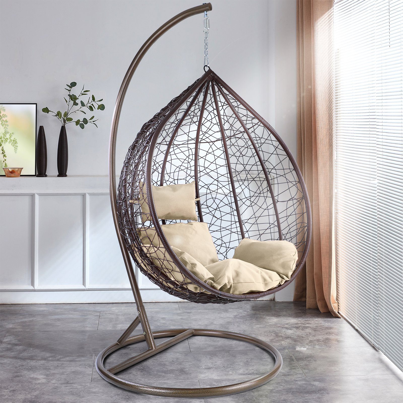RAMROXX Hängesessel Luxus Miami XL Polyrattan günstig online kaufen