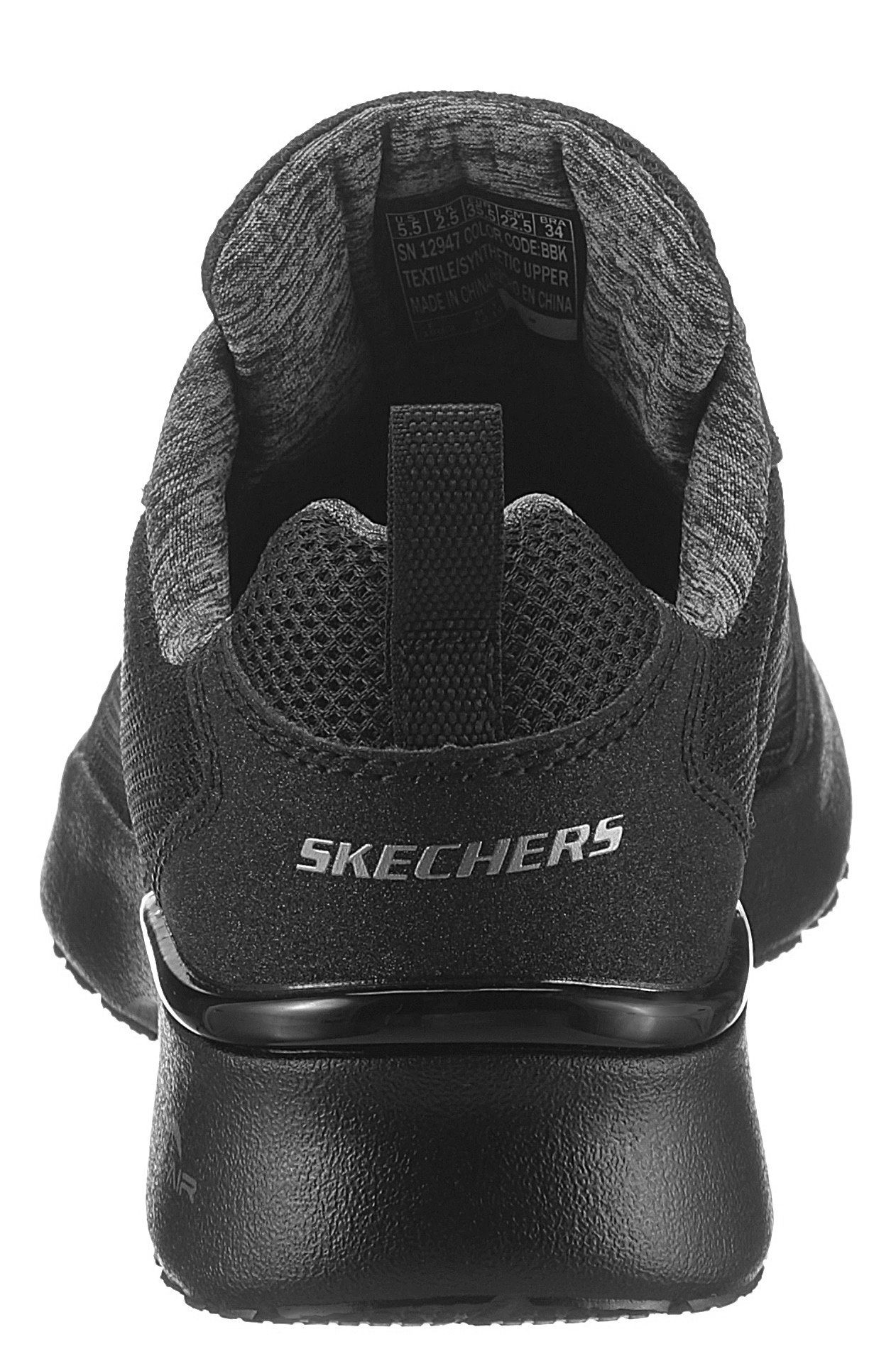 Skechers Skech-Air Dynamight - Fast Brake Sneaker Metallic-Element an der Ferse, Freizeitschuh, Halbschuh, Schnürschuh