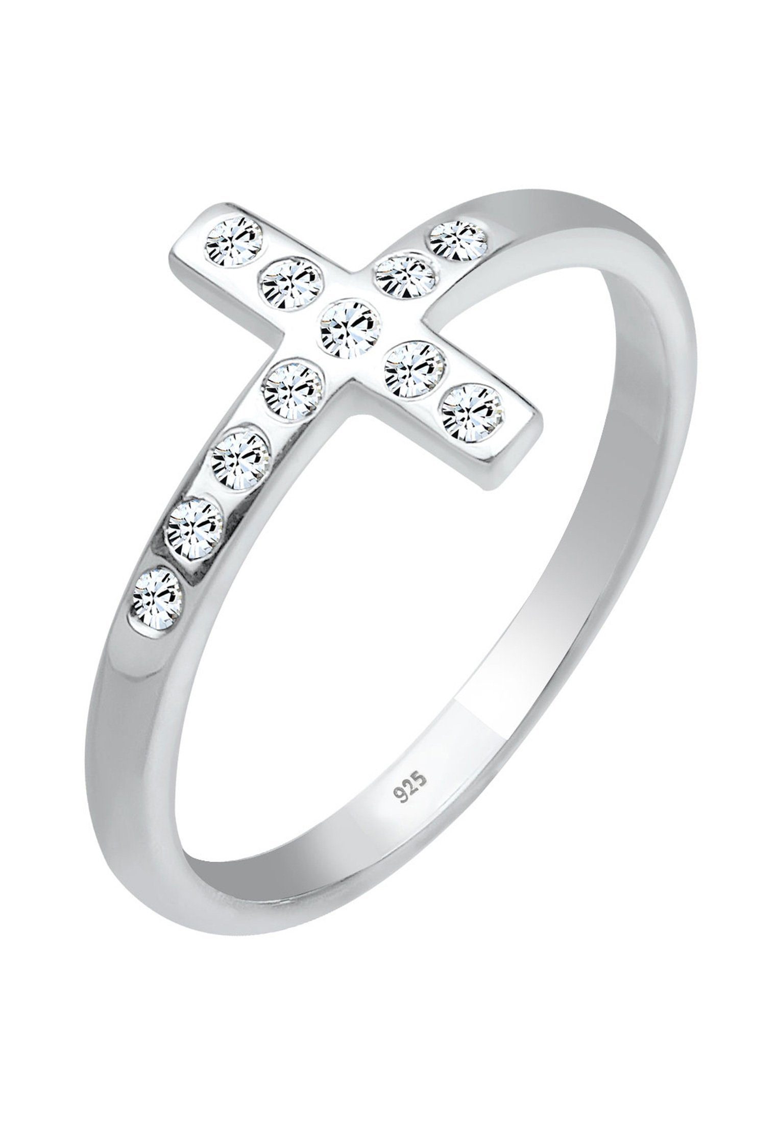 Elli Fingerring Blogger Kreuz Kristalle 925 Silber günstig online kaufen