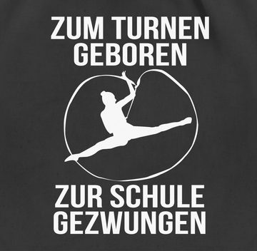Shirtracer Turnbeutel Zum turnen geboren Silhouette, Sport Zubehör