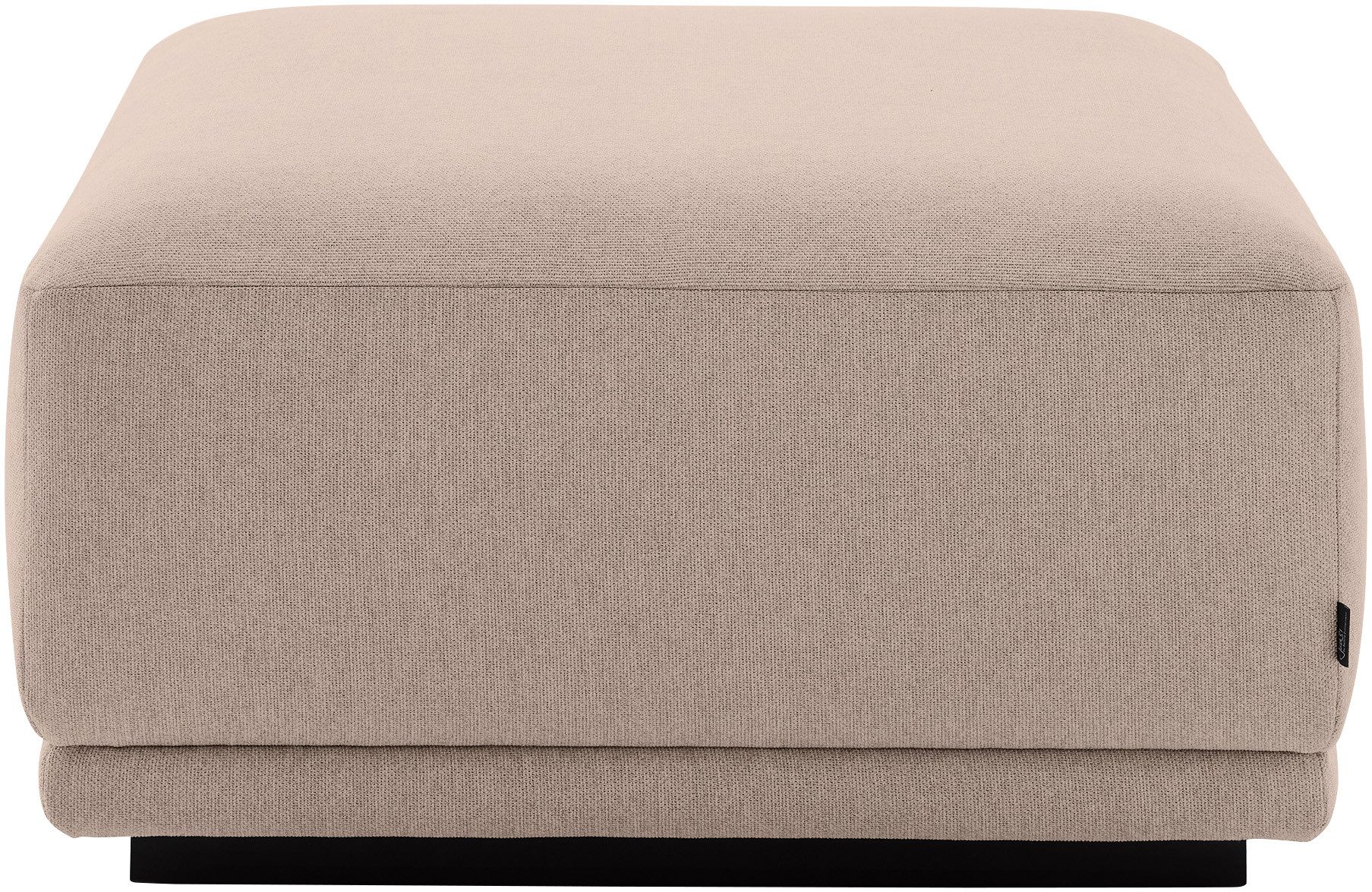 Musterring Hocker (1 St), mit Wellenunterfederung & HR-Kaltschaum, Holzrahmen in Schwarz