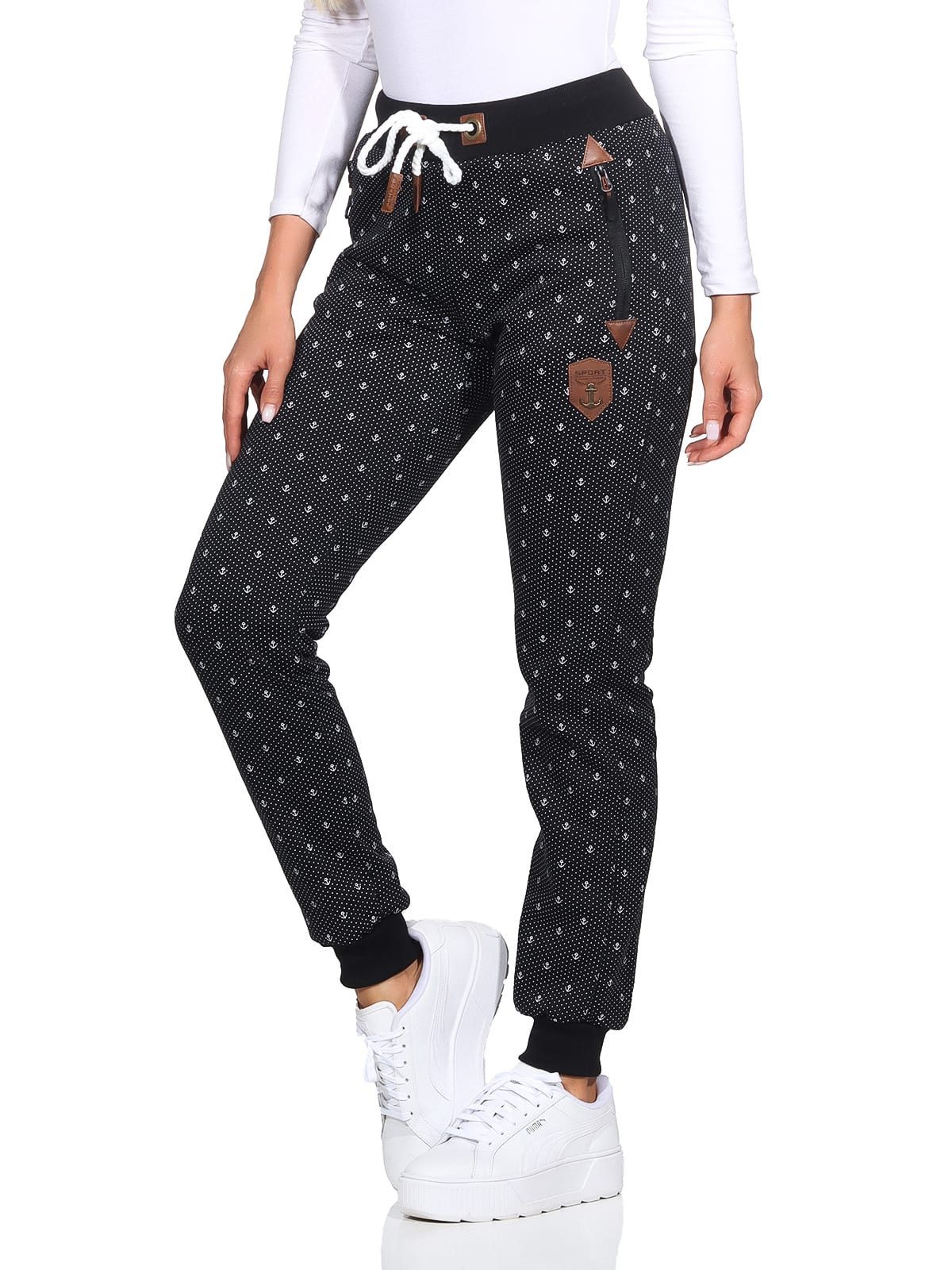 Aurela Damenmode Jogginghose Thermo Jogginghose Damen gefütterte Sporthose Anker Kordelzug Warmes Innenfleece, mit Gummibund & Kordelzug