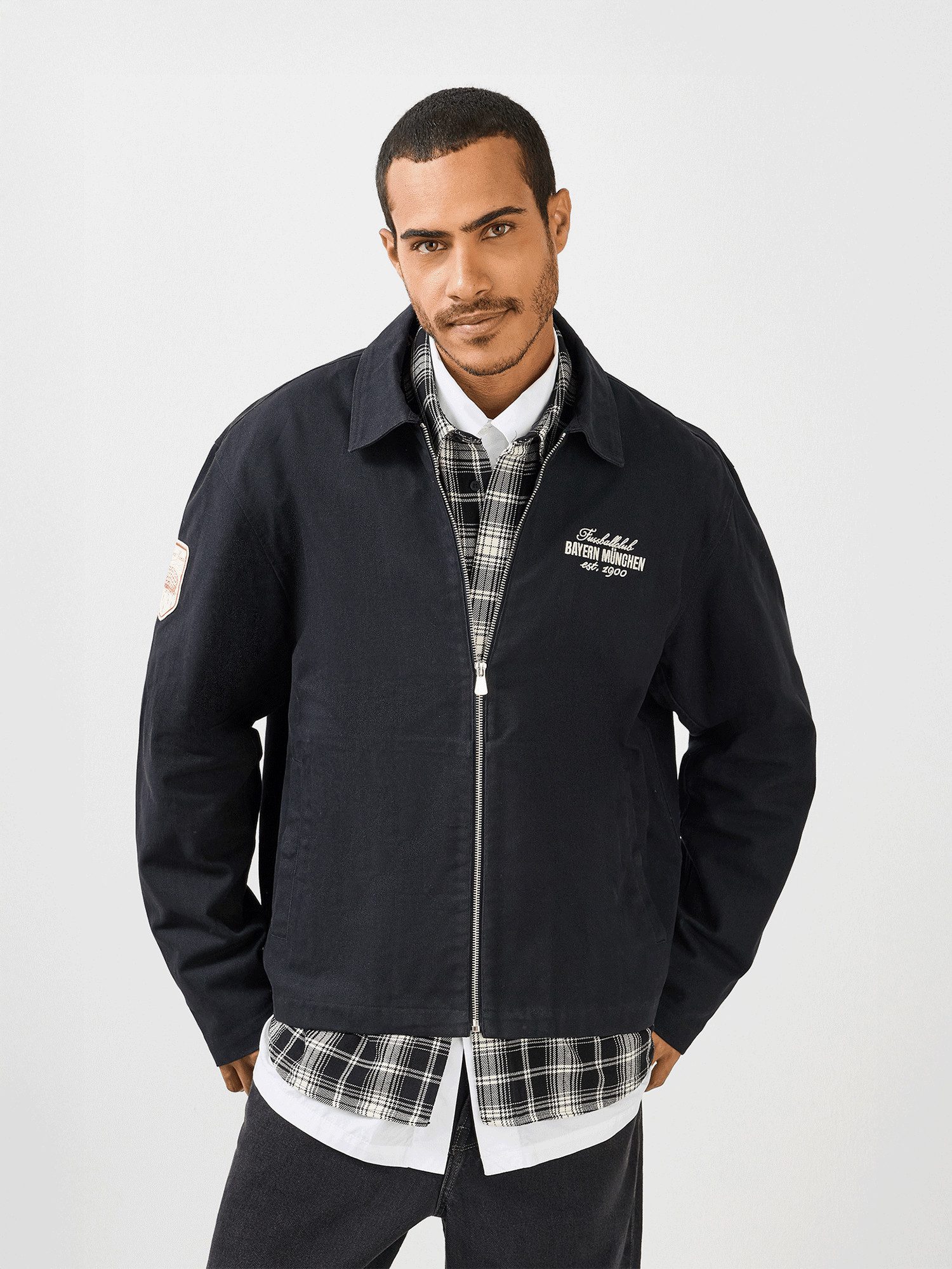 FC Bayern München Windbreaker FC Bayern München, Blouson München, Herren, Schwarz