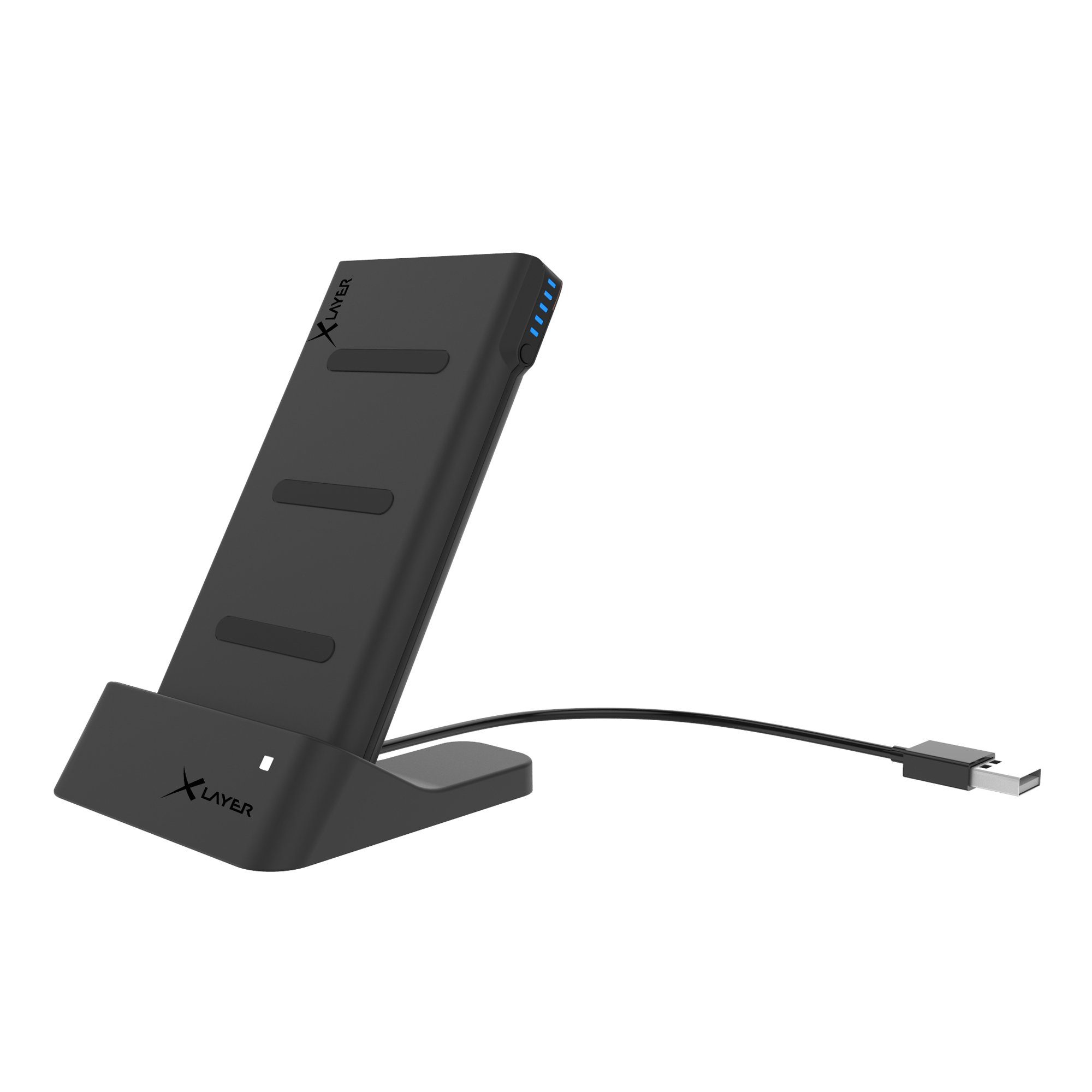 XLAYER Powerbank Wireless Charger with Dock Qi-zertifiziert 6000mAh  Powerbank