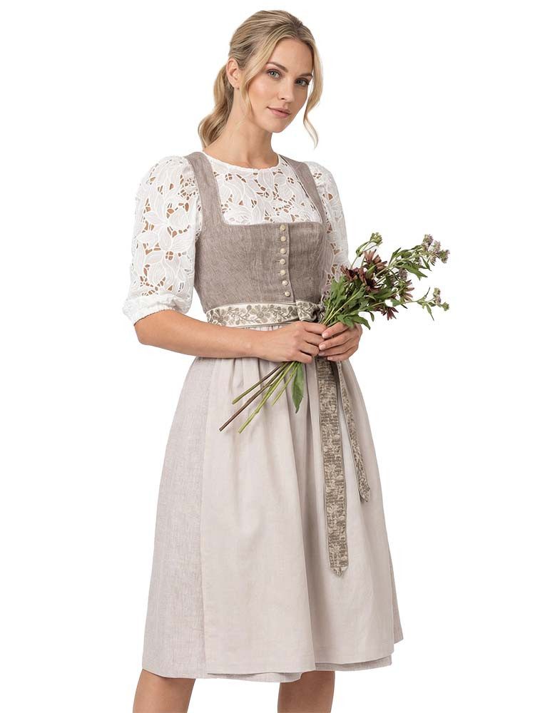 MarJo Dirndl Dirndl Leopoldsdorf 75cm Länge taupe günstig online kaufen