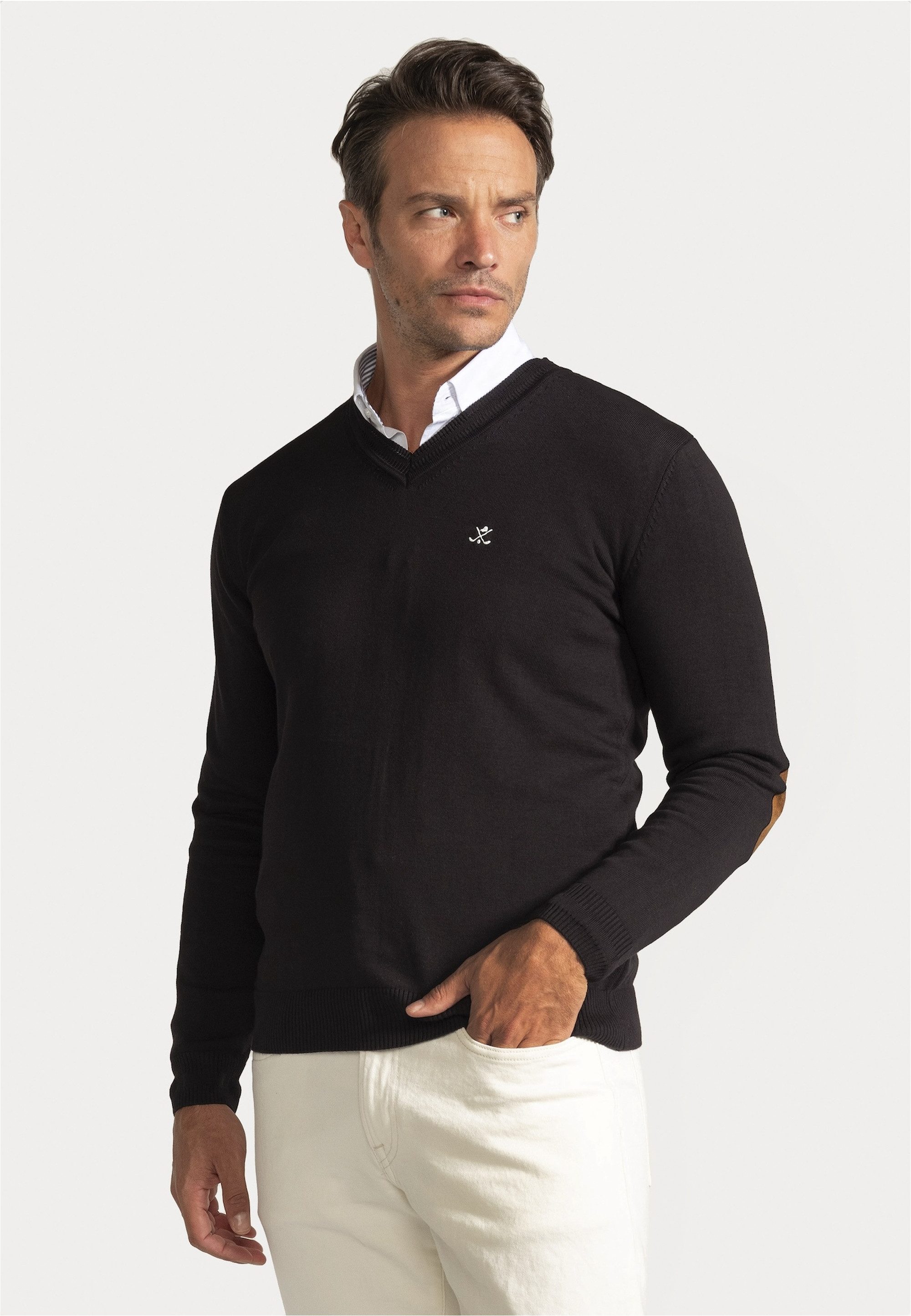 SIR RAYMOND TAILOR Strickpullover Los Angeles (1-tlg) mit klassischem V-Ausschnitt