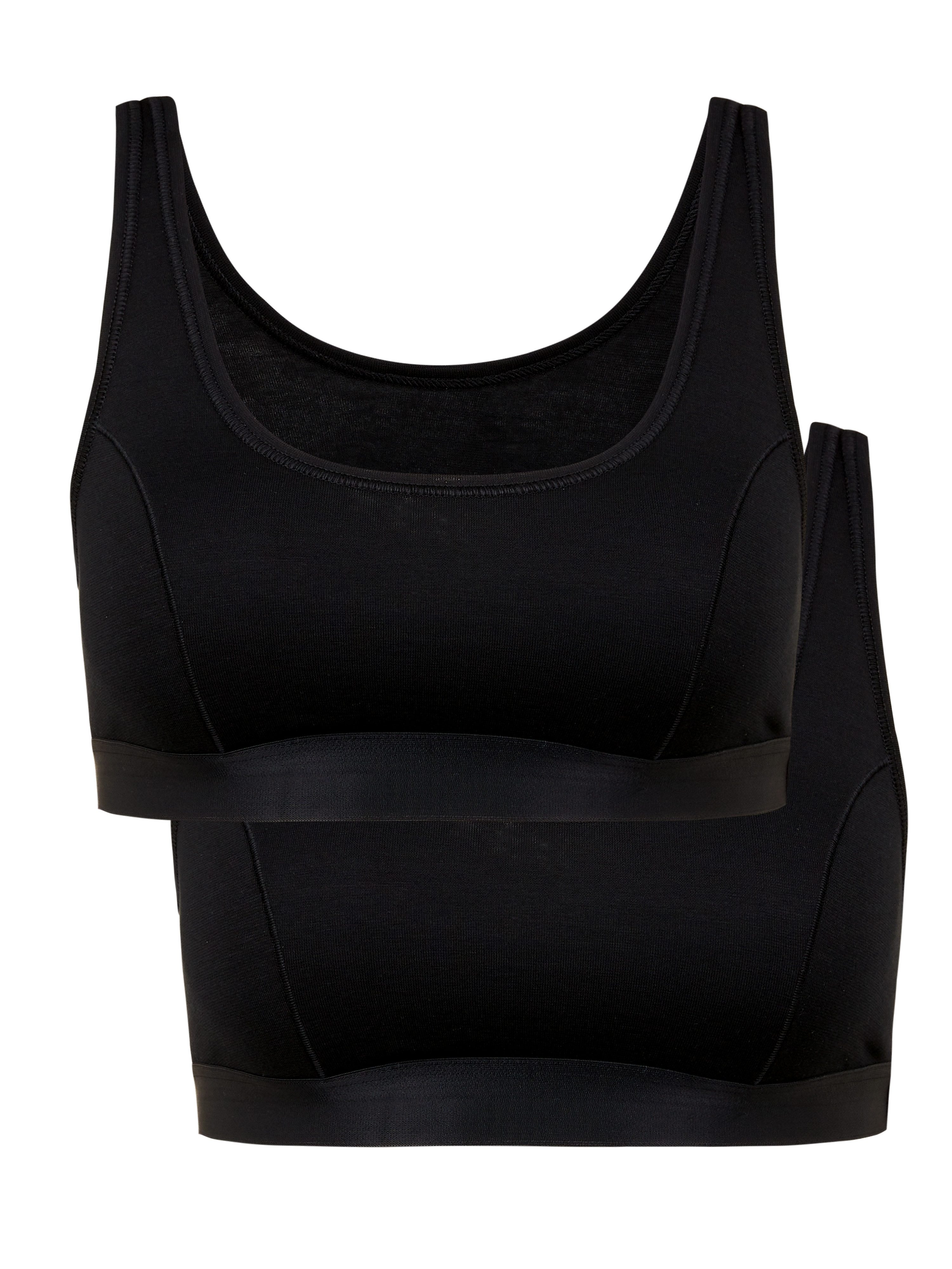 CALIDA Bustier Benefit Women (2er Pack) 2-lagiger Cup-Bereich, ohne Bügel, elastisch, Single Jersey