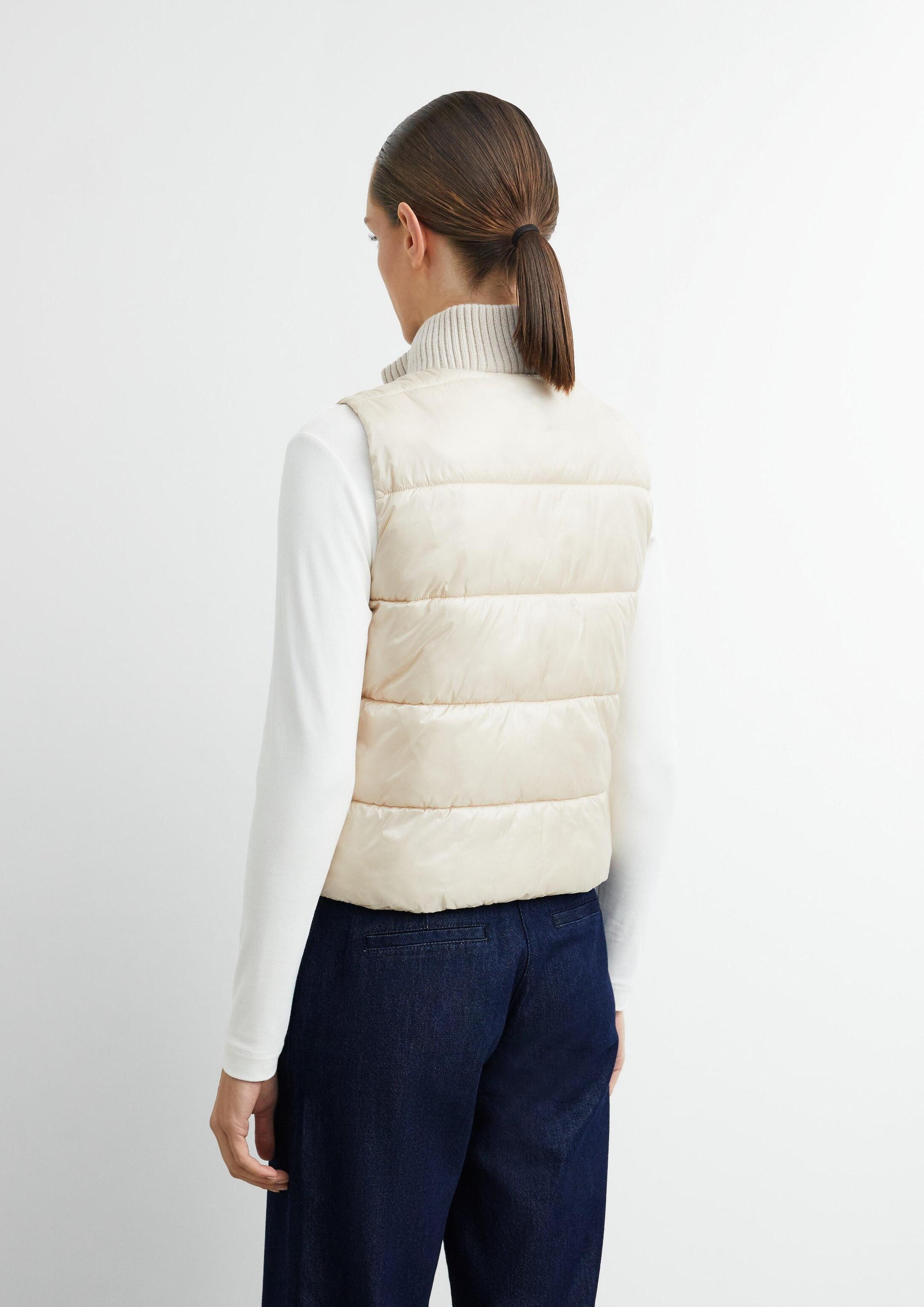 comma Outdoorjacke Outdoor-Weste Pufferweste mit Strickkragen
