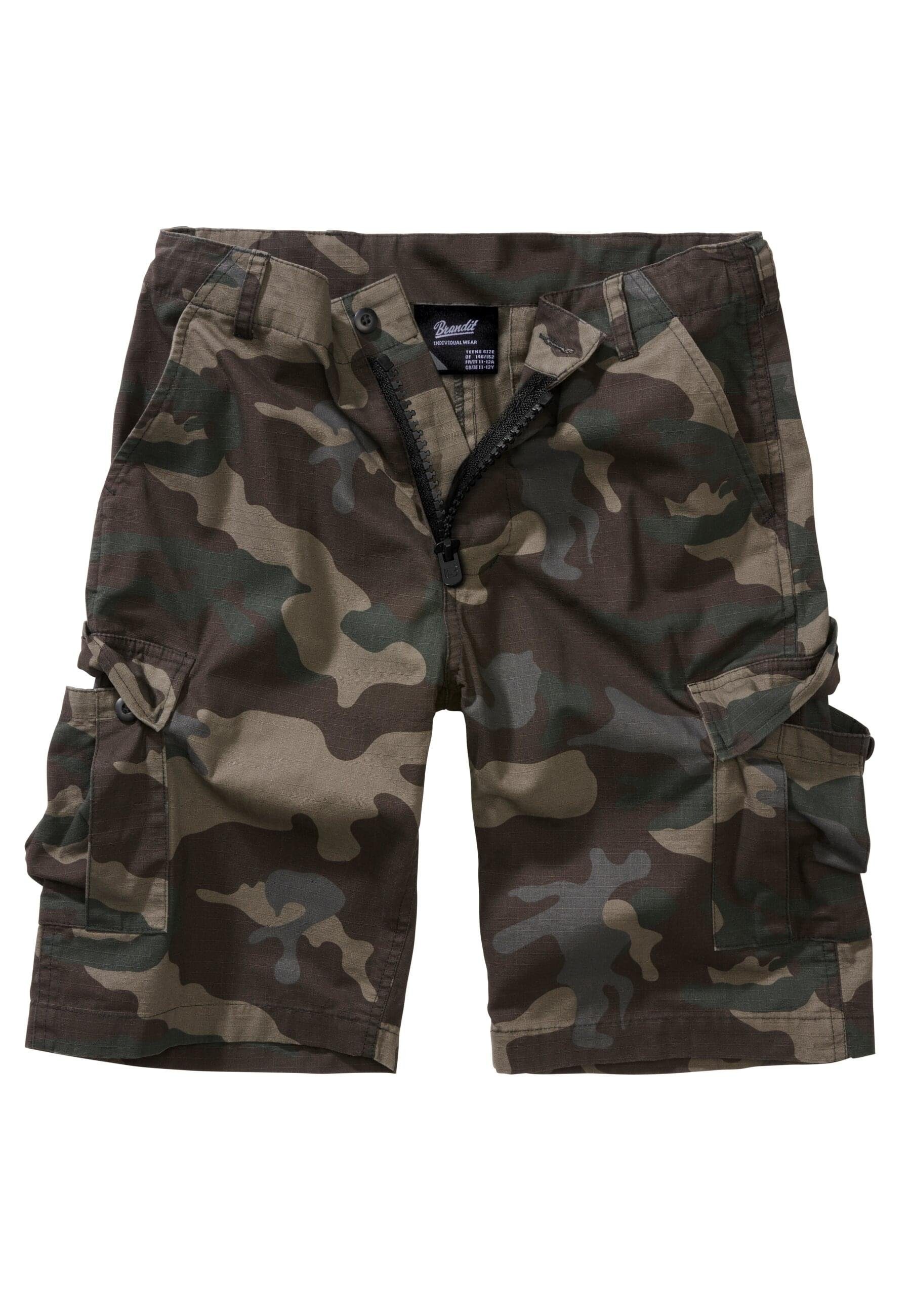 BDU Stoffhose Unisex Ripstop Shorts Brandit Kids (1-tlg) darkcamo