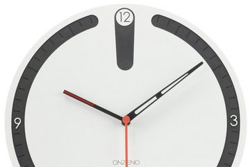 ONZENO Wanduhr THE SPORTY. 29x29x0.5 cm (handgefertigte Design-Uhr)