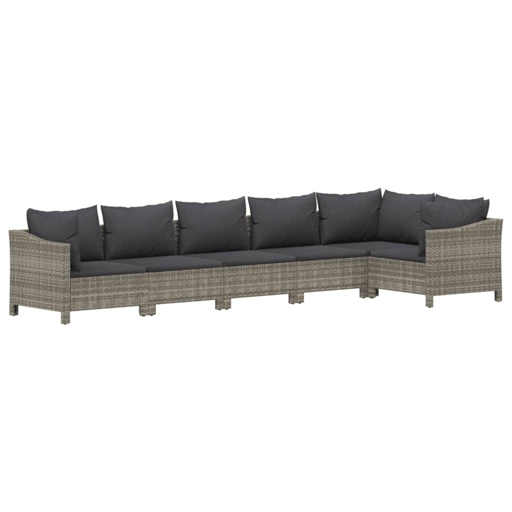 vidaXL Gartenlounge-Set 6-tlg. Garten-Lounge-Set mit Kissen günstig online kaufen