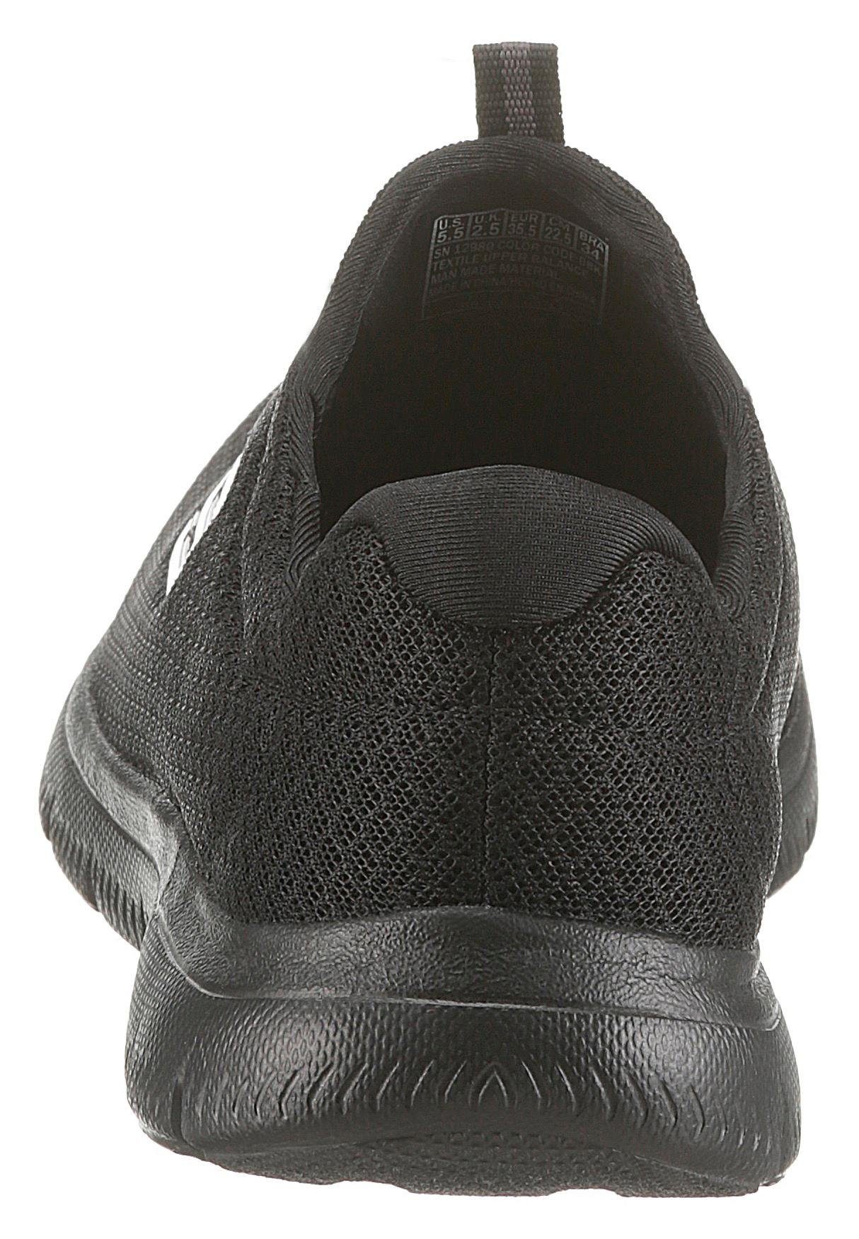 Skechers Slip-On mit Gummizug black/black Summits Sneaker