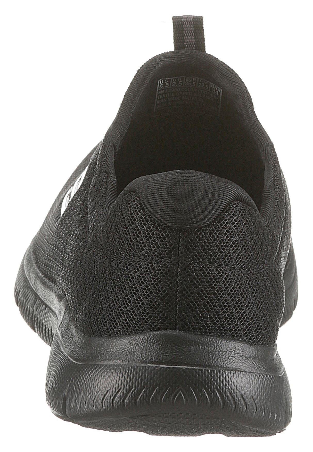 Slip-On Skechers Sneaker Gummizug black/black mit Summits