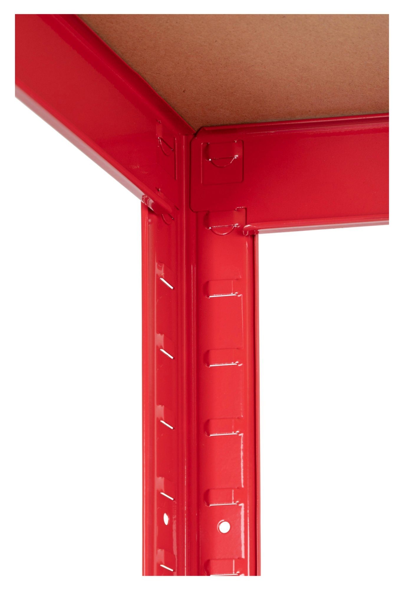 Stagecaptain Schwerlastregal auch variabel 175 kg Lagerregal 875 pro Böden montierbare - 5 Tragkraft gesamt als Rot Werkbank Boden: 2-tlg., Spar-Set umbaubar, kg, - 2er