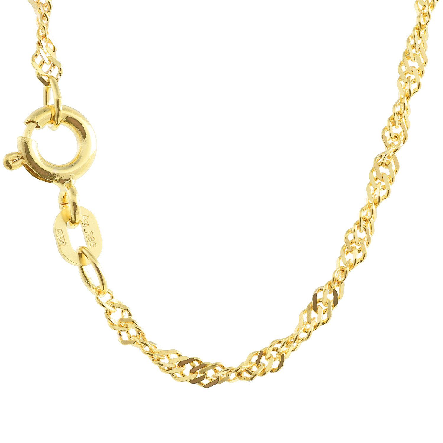HOPLO Goldkette Goldkette Singapurkette Halskette Breite günstig online kaufen